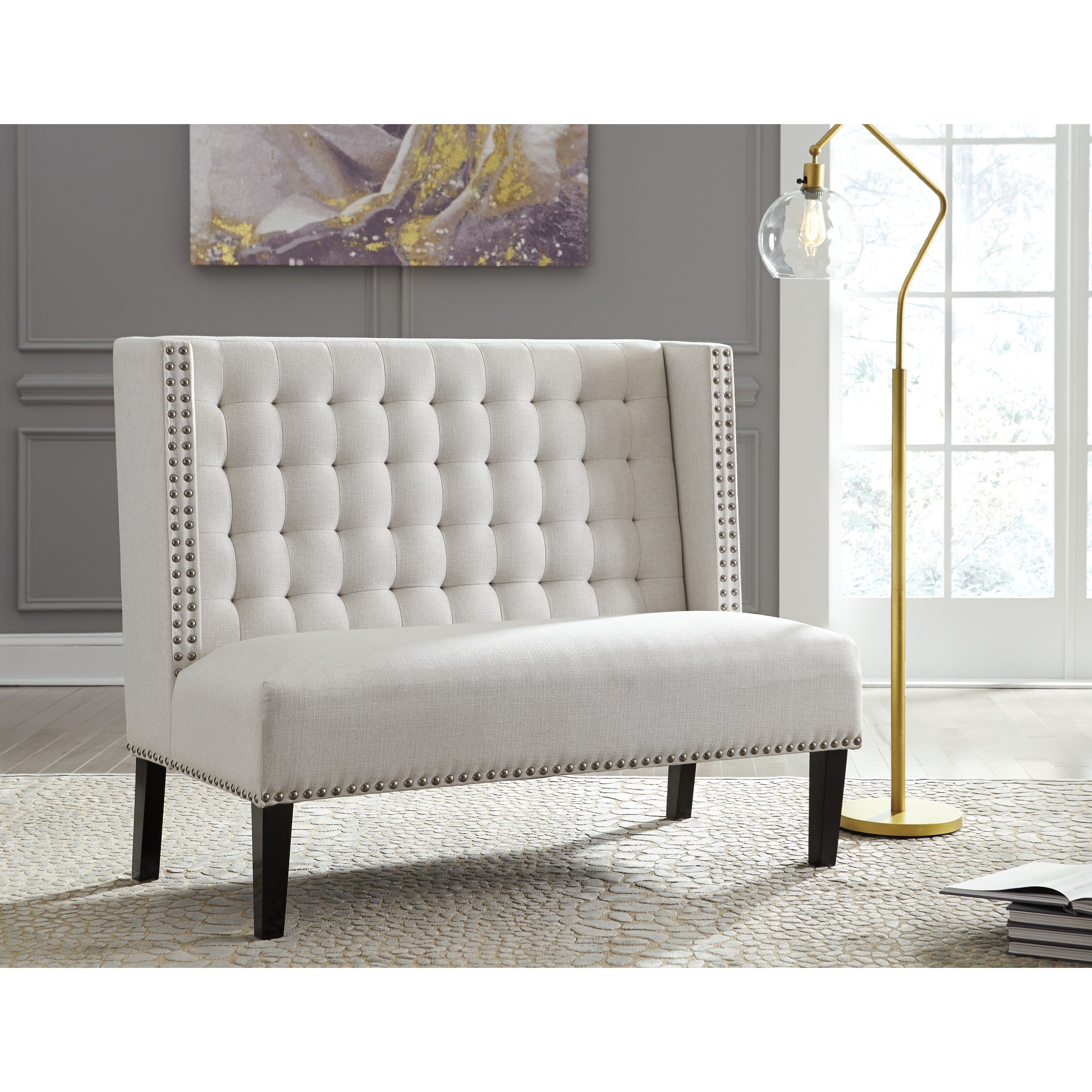 Accent bench sales with back