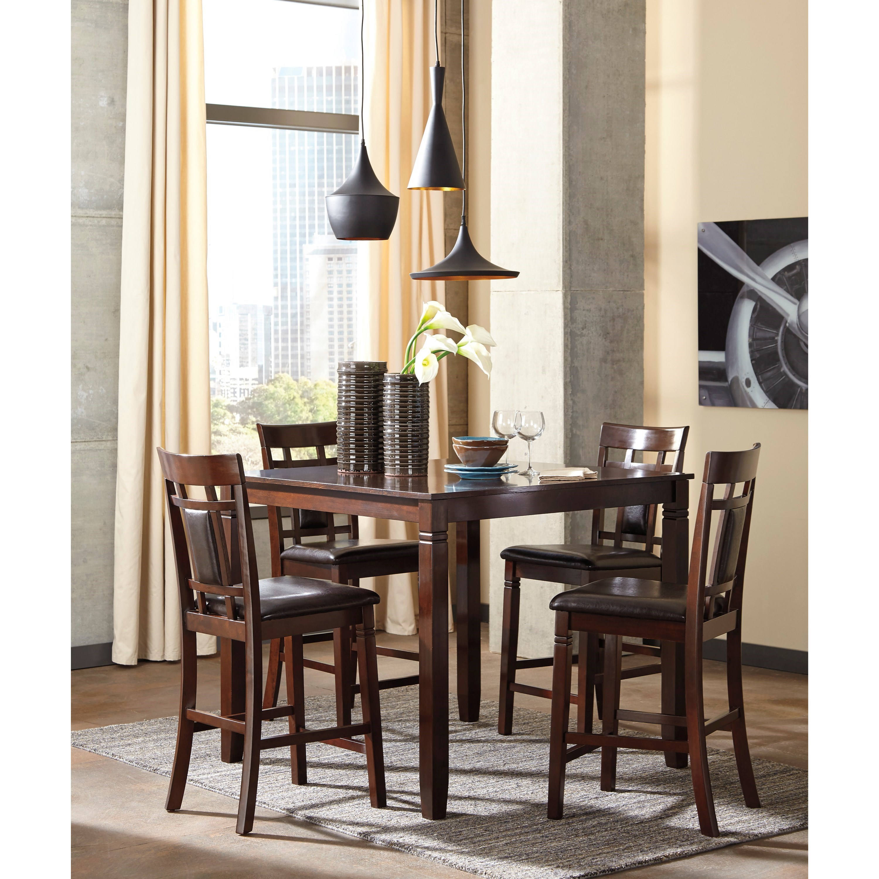 Bennox dining room table and chairs shop with bench