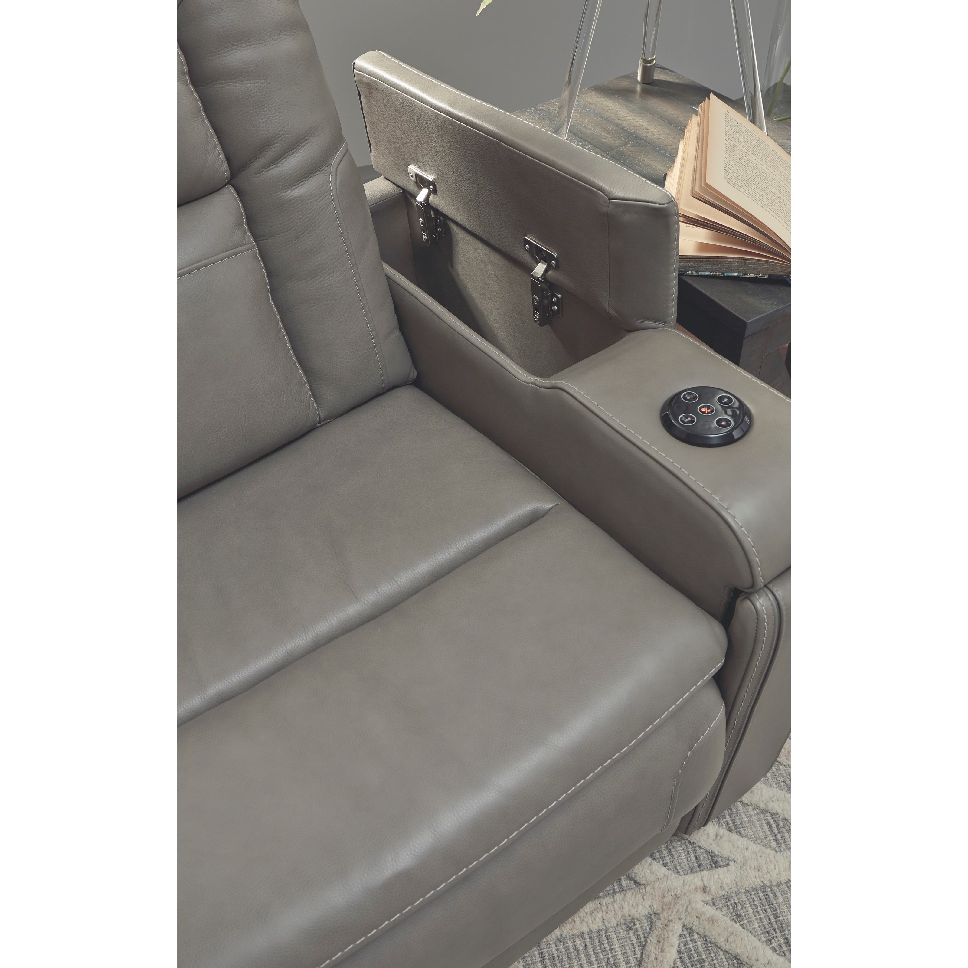Boerna gray top power recliner