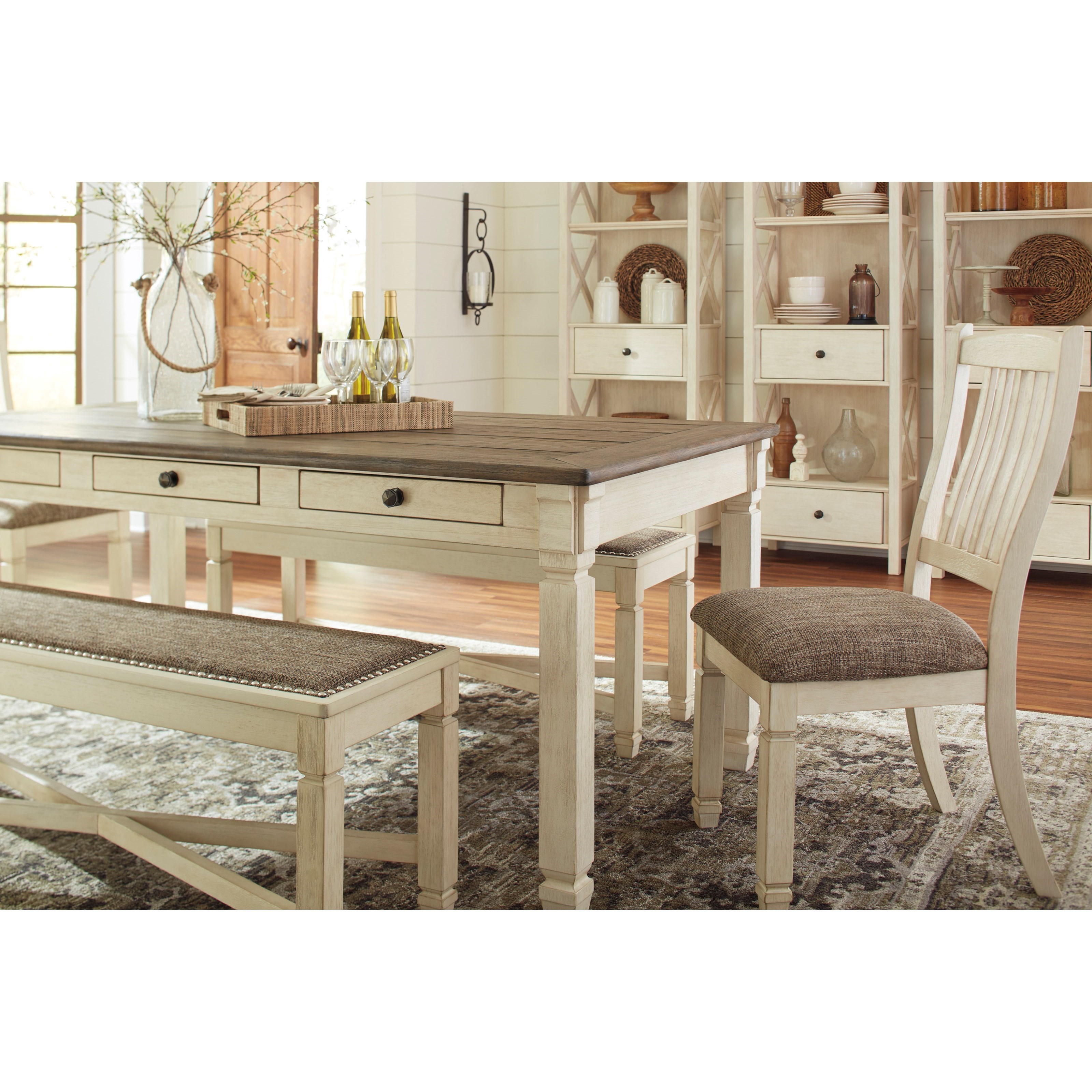 Bolanburg dining table and store 6 chairs set