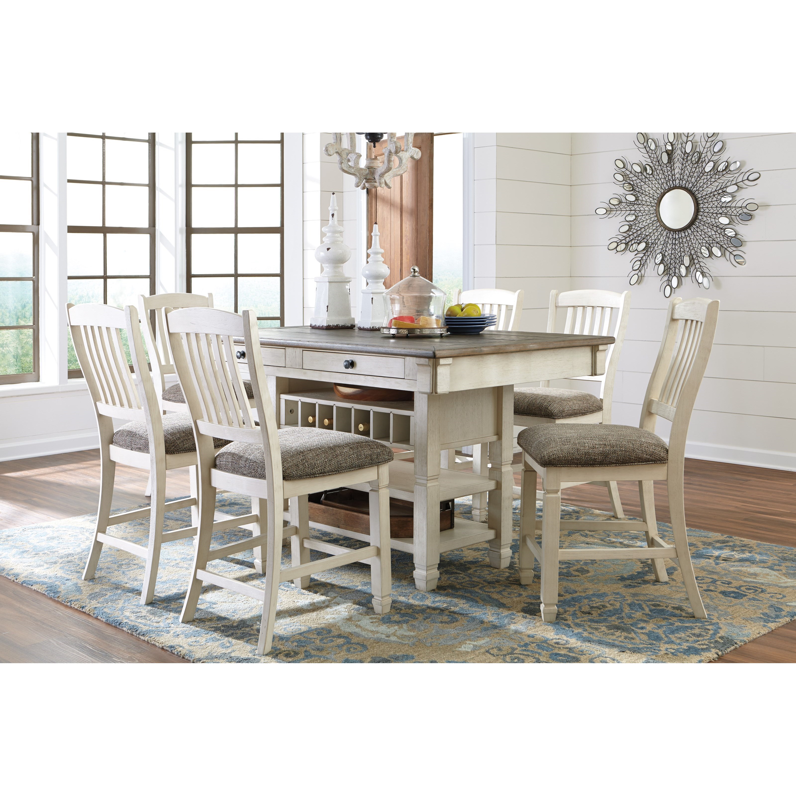 Kitchen table hotsell with wine storage