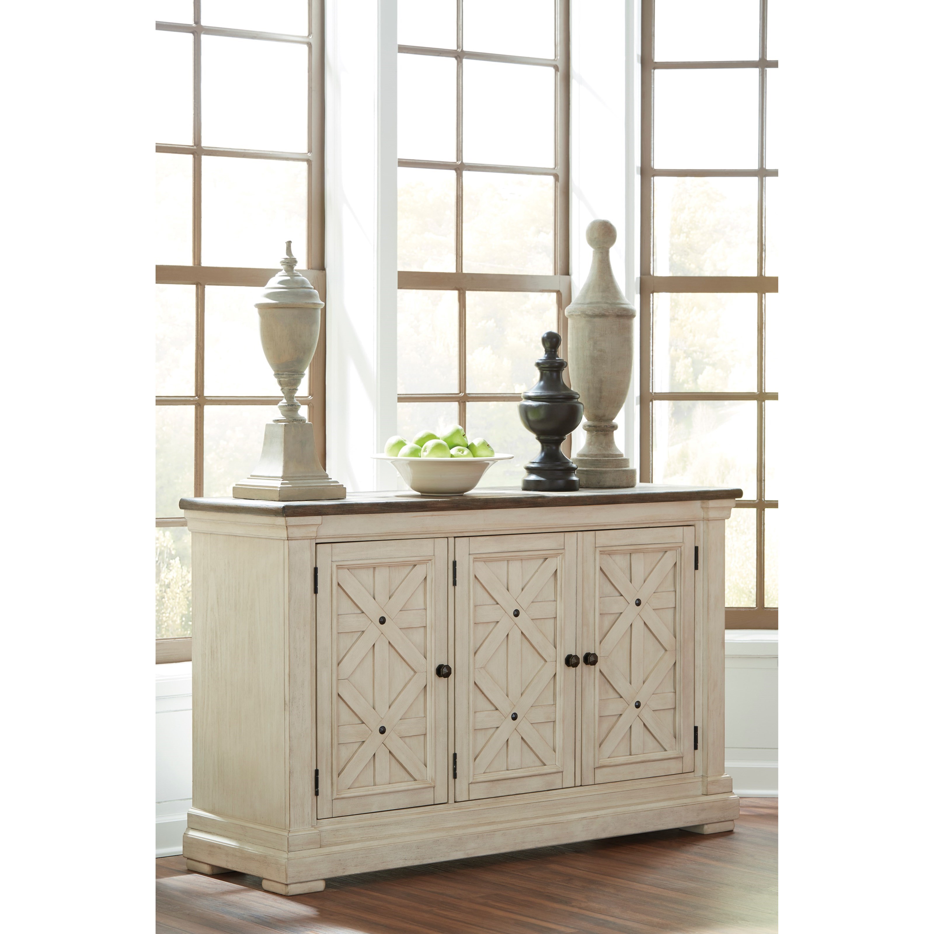 Ashley furniture white sideboard deals