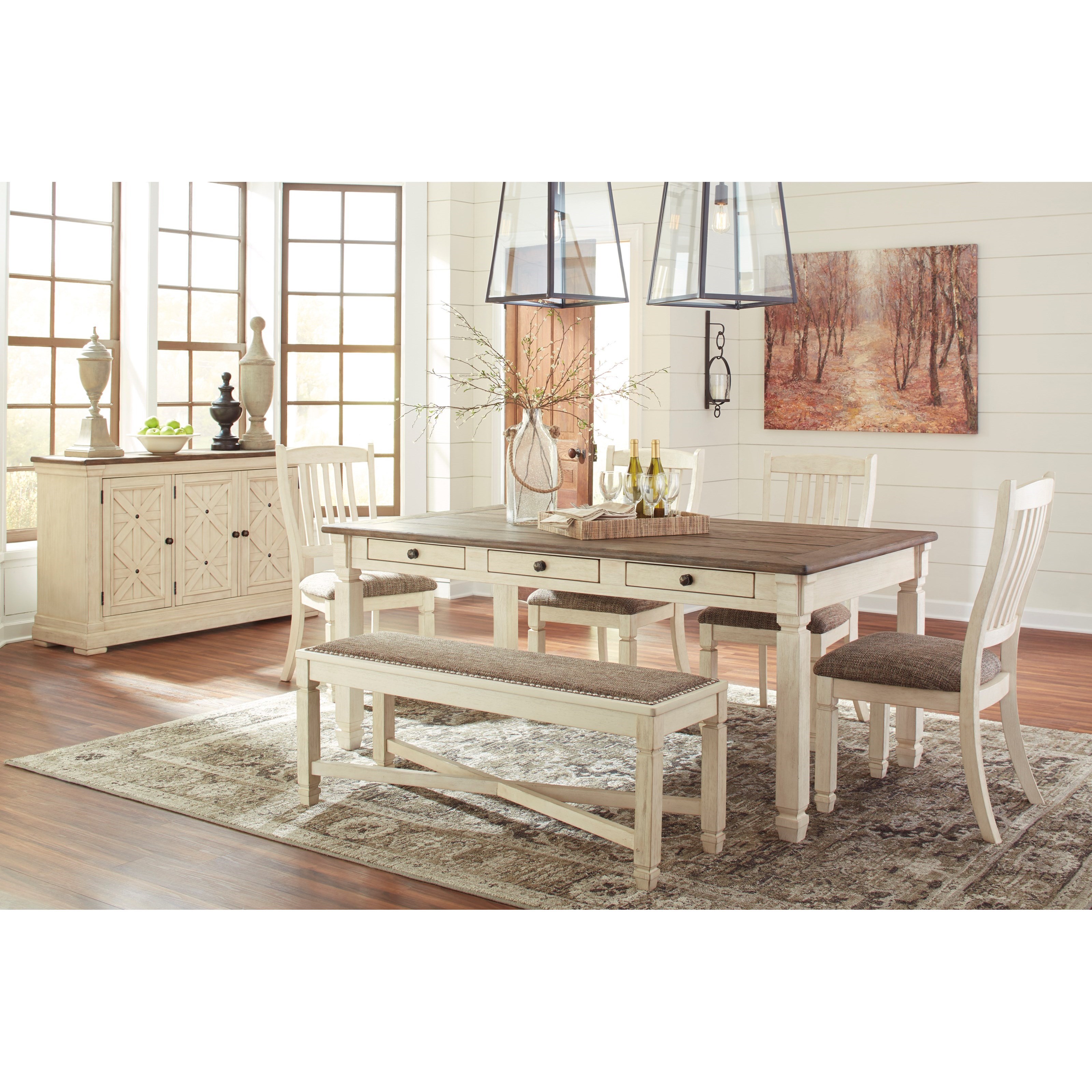 Ashley bolanburg hot sale dining set