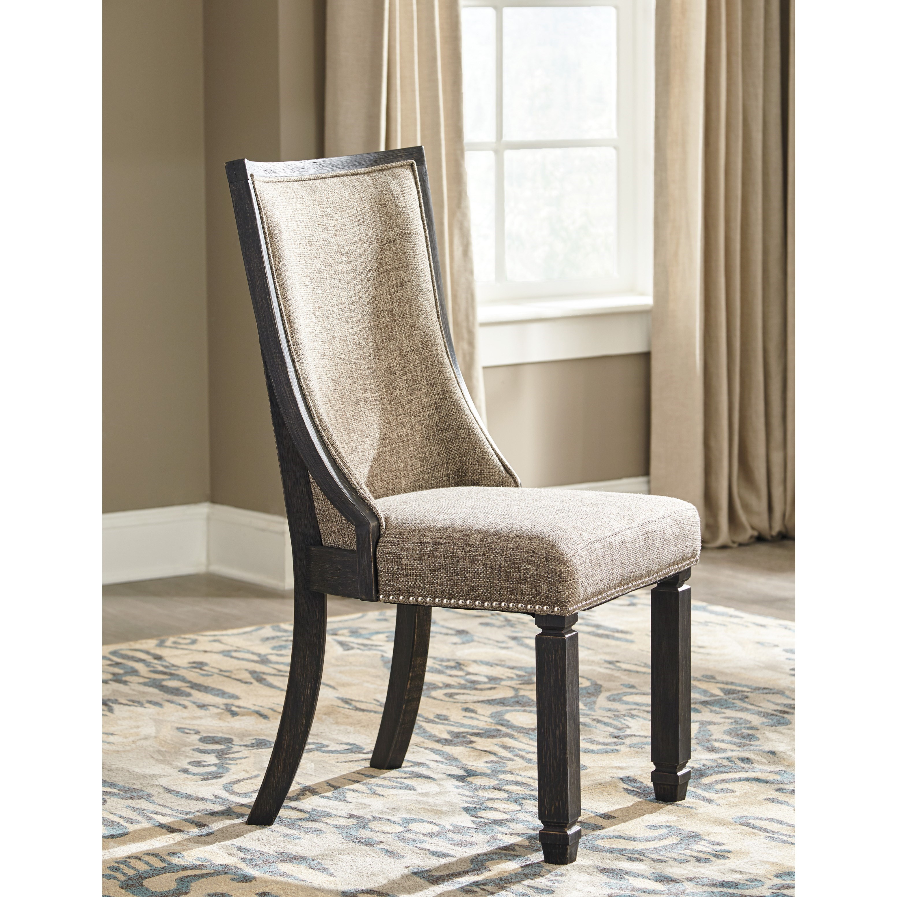Ashley Furniture Signature Design Tyler Creek D736 02 Relaxed Vintage Upholstered Side Chair with Back Motif Del Sol Furniture Chair Dining Side Chairs