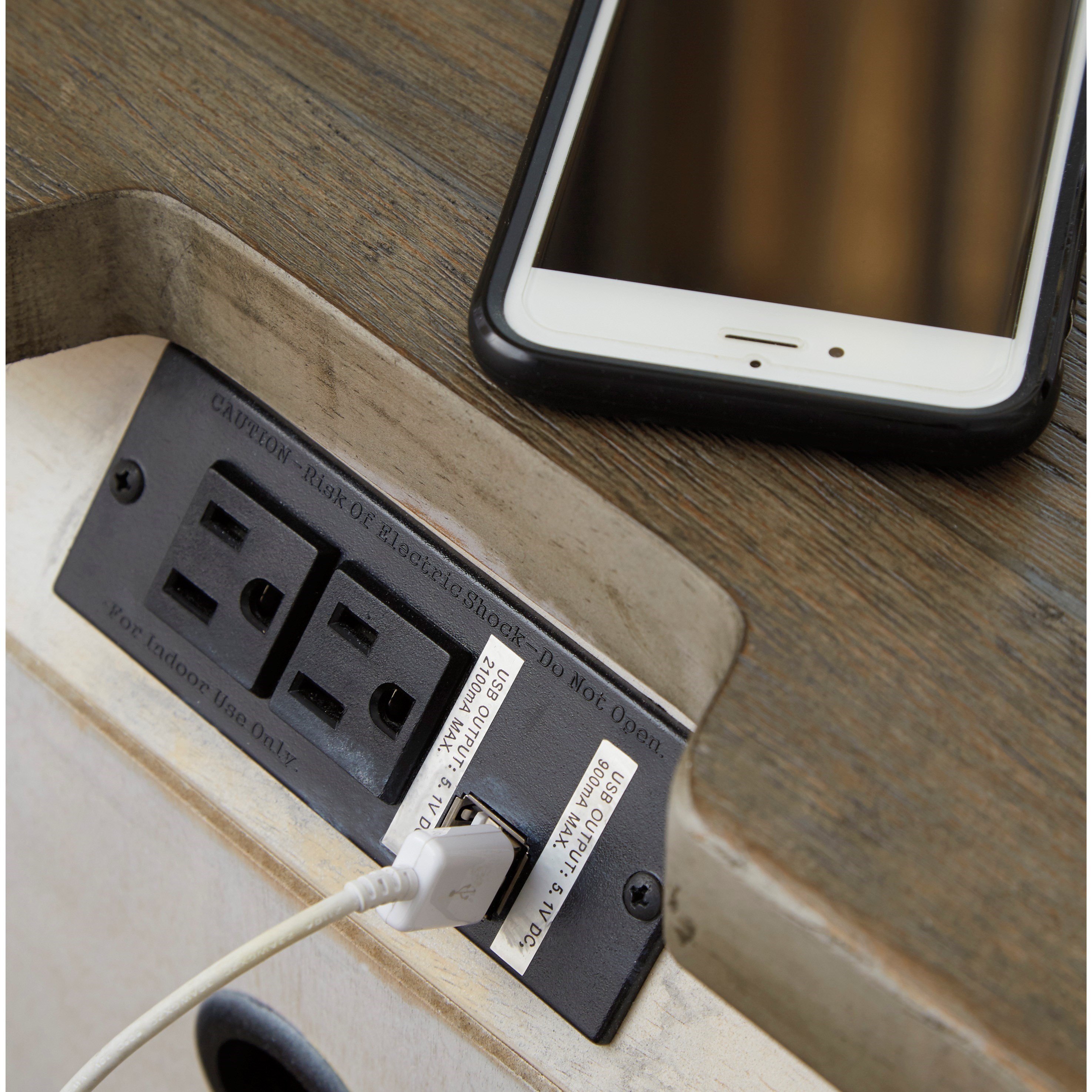 Nightstand with built in outlet deals