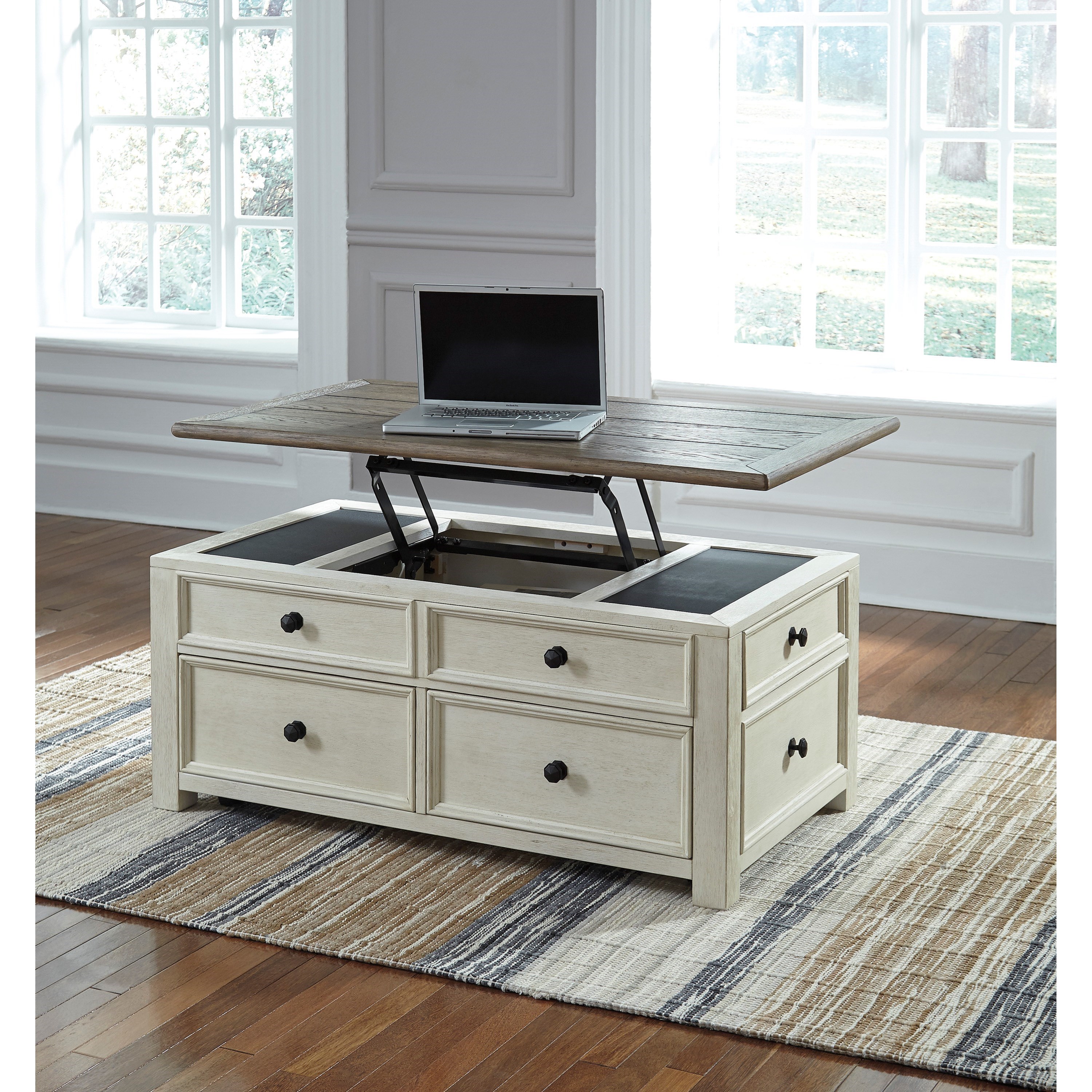 Ashley white coffee clearance table