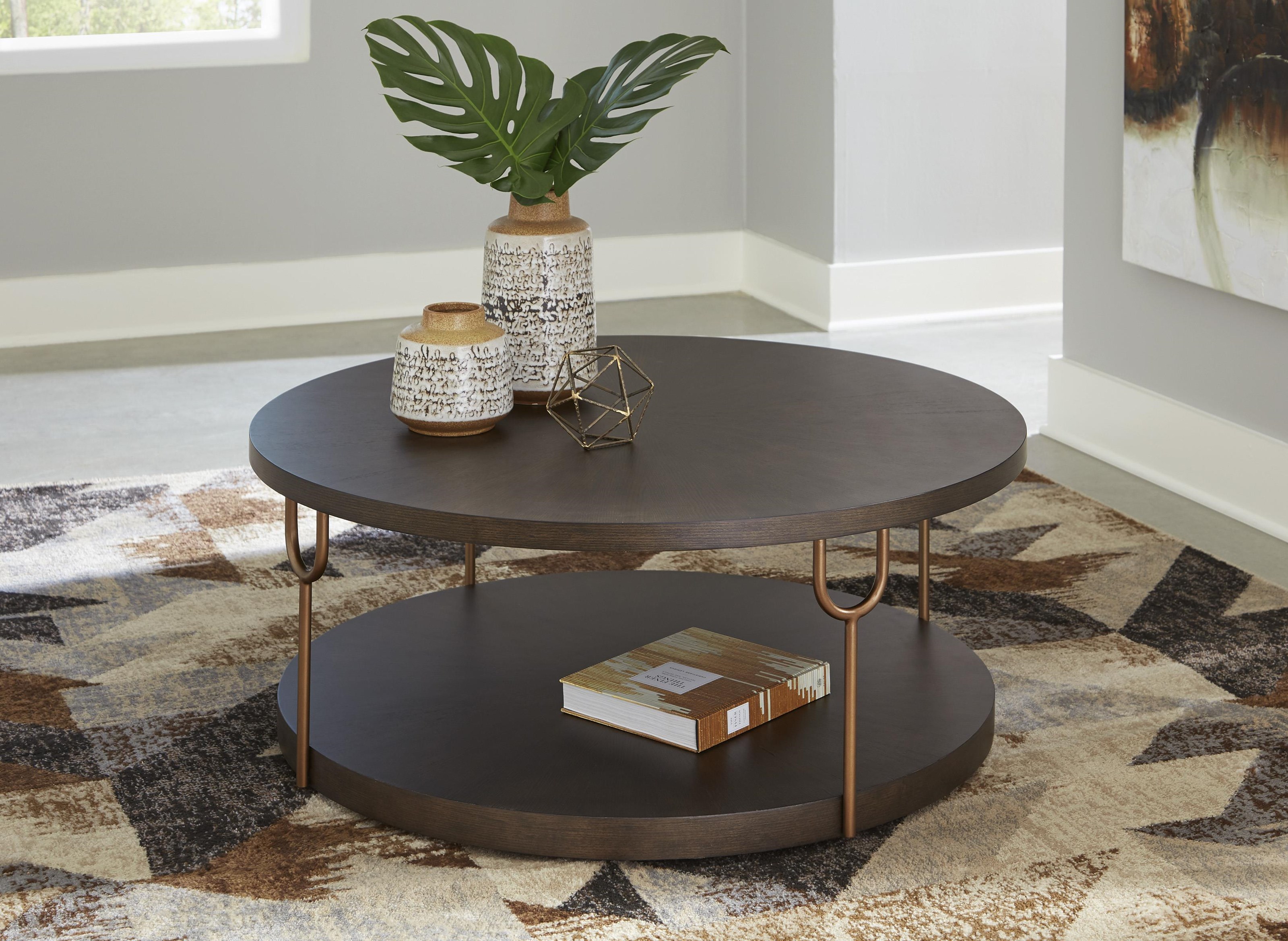 Round 3 piece sales coffee table set