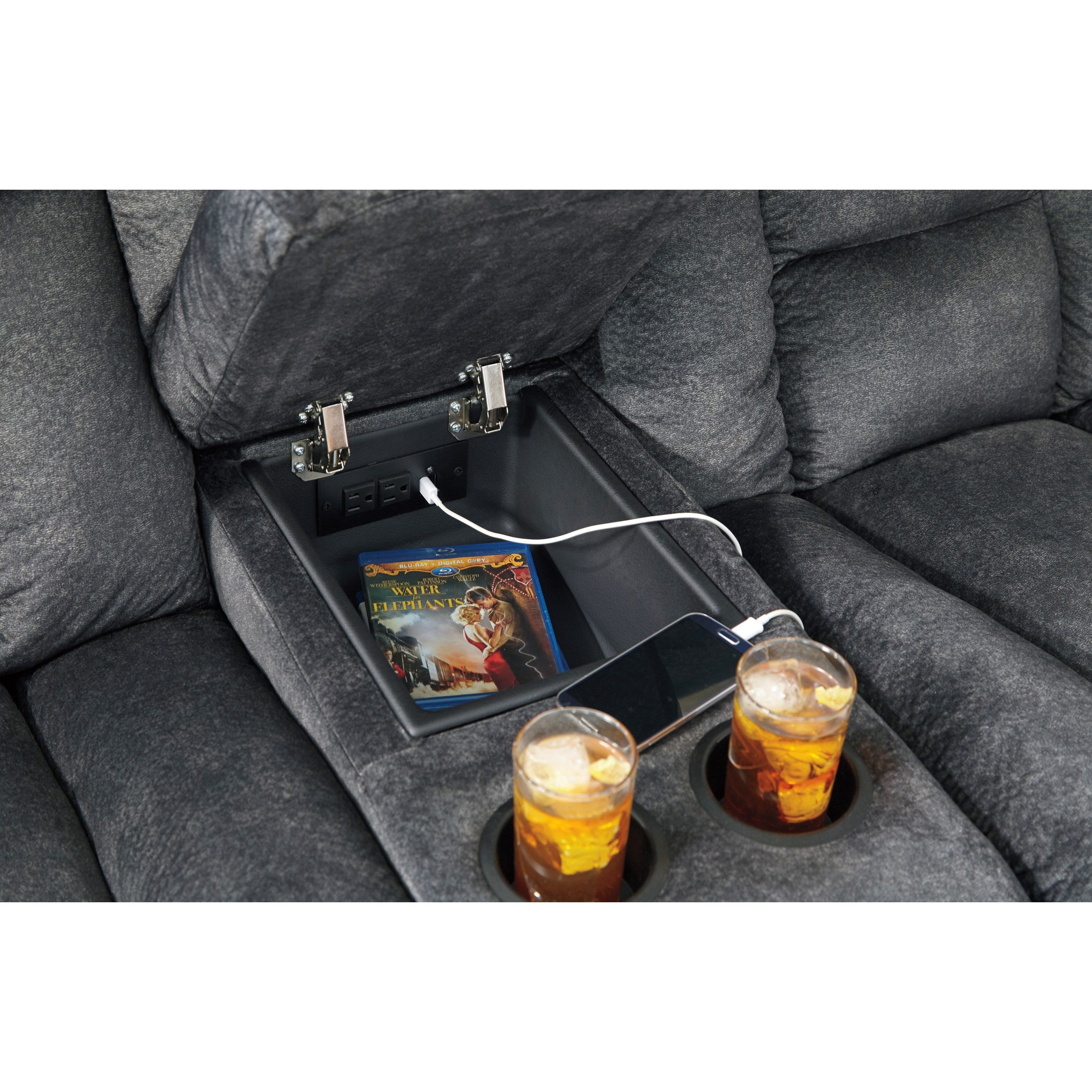 Capehorn Double Reclining Loveseat w Console