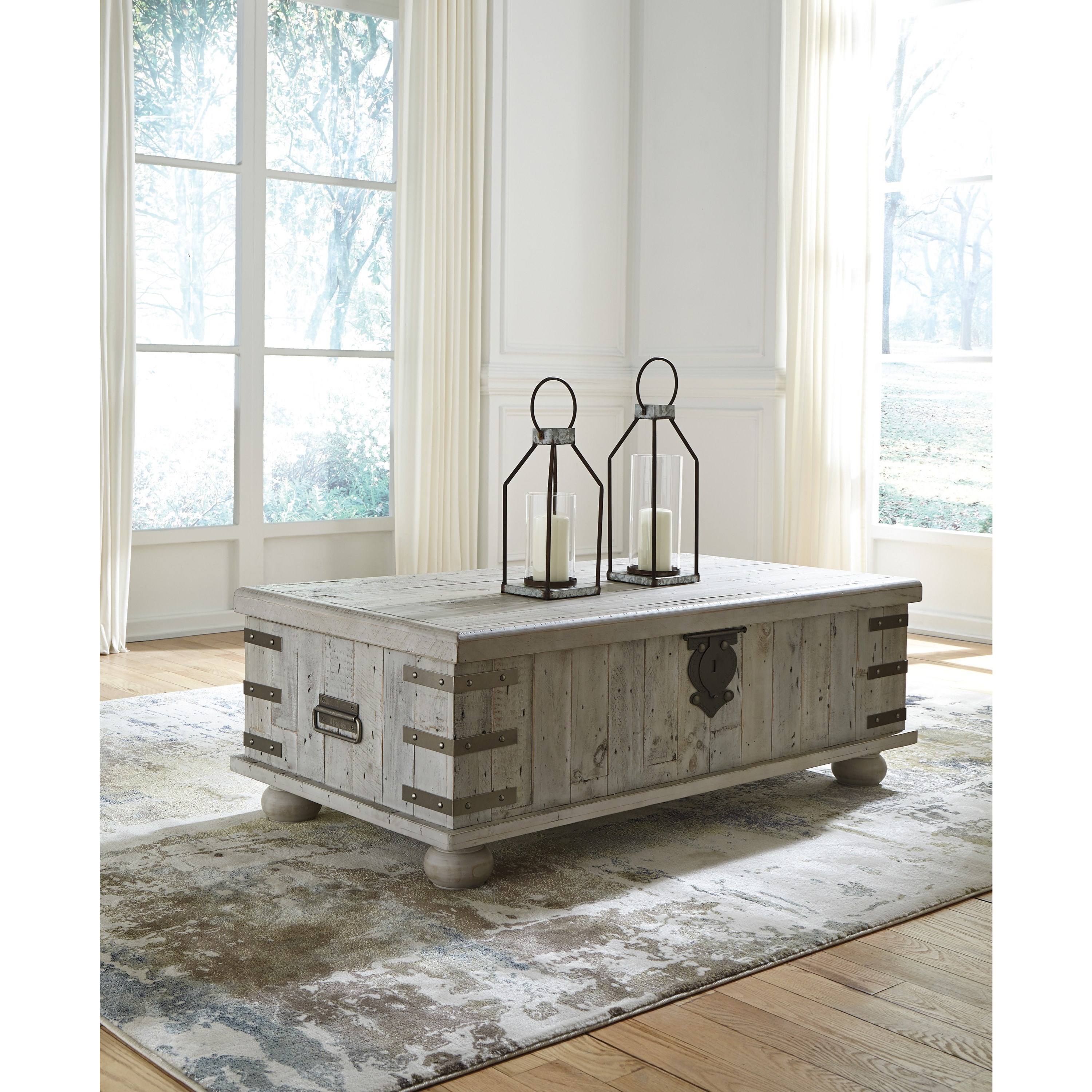 Ashley cocktail shop table storage