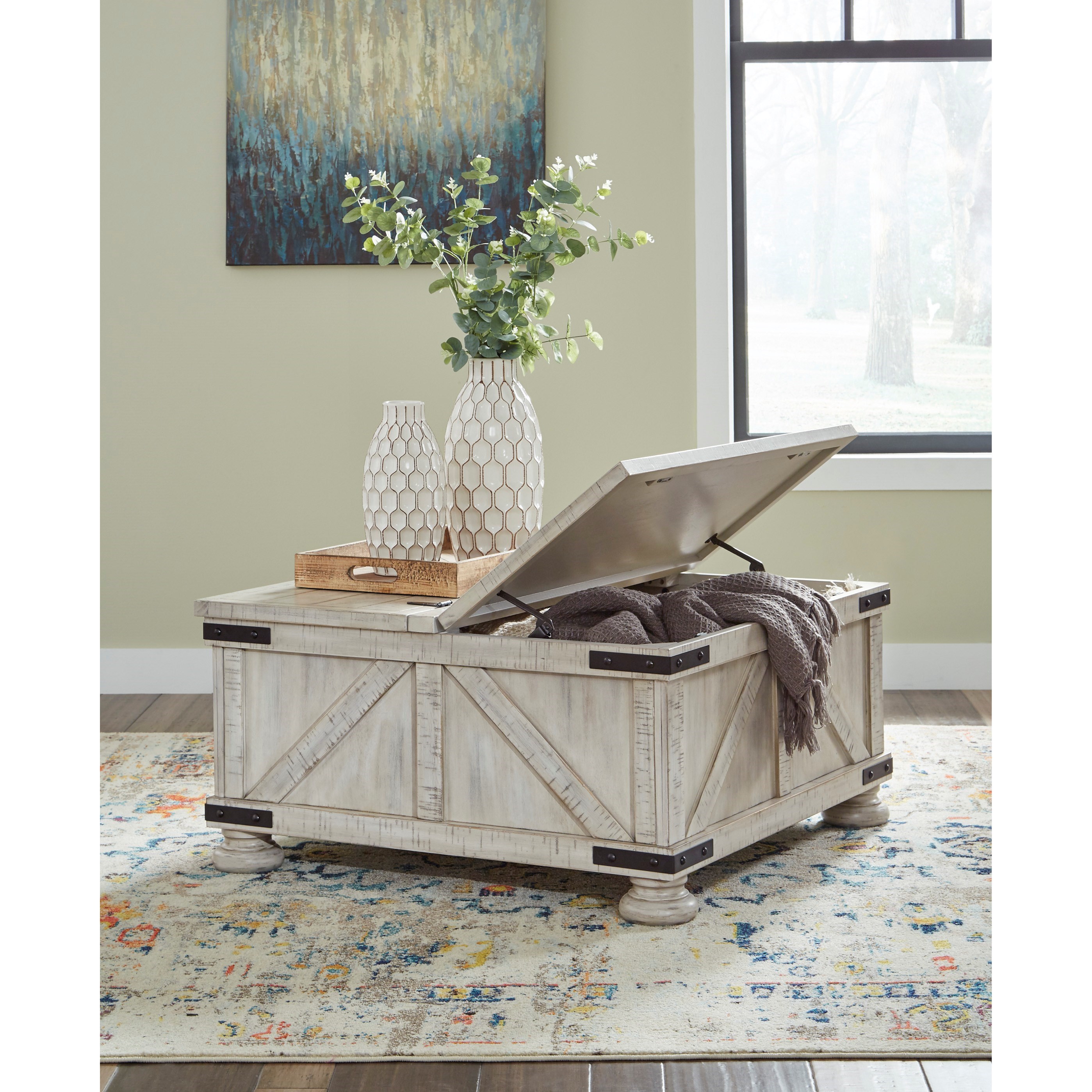 Ashley coffee shop table with storage