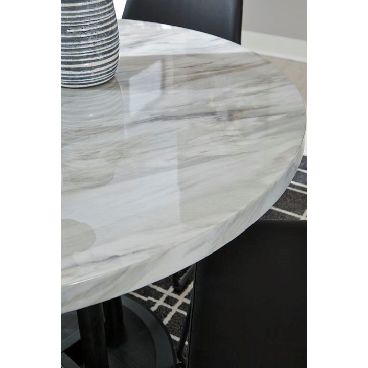Faux marble dining clearance table ashley