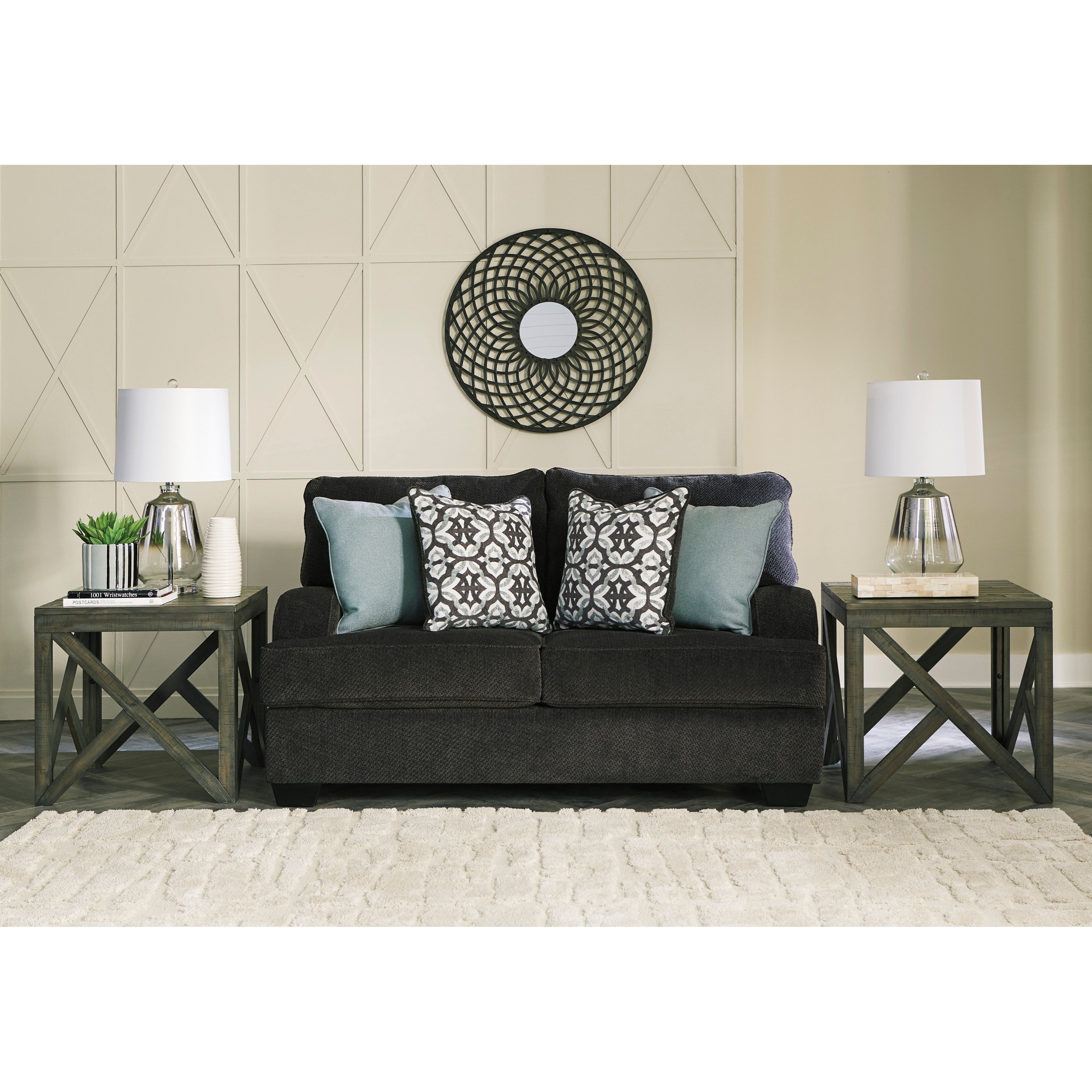 Charenton charcoal shop sofa & loveseat