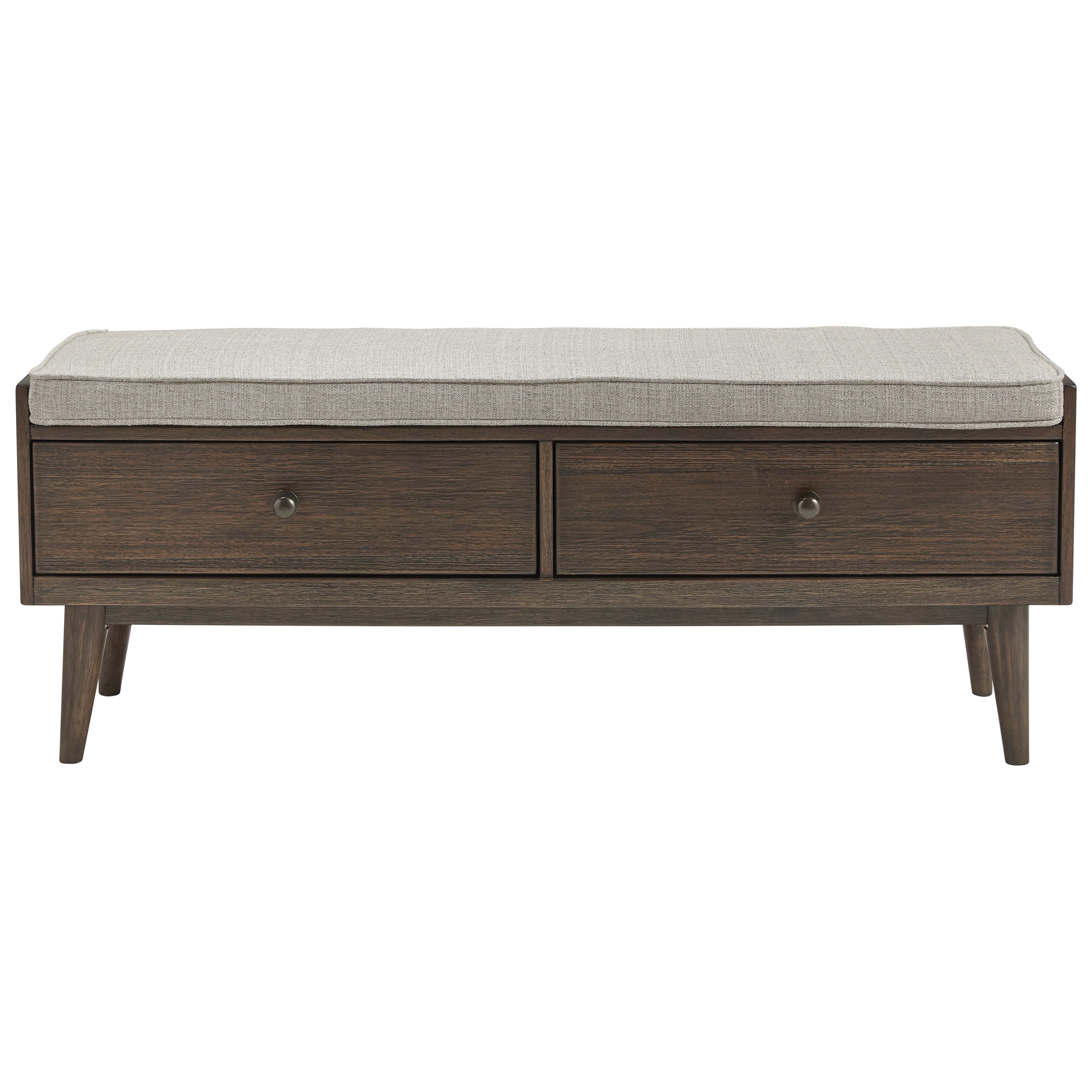 Upholstered bench with drawers deals