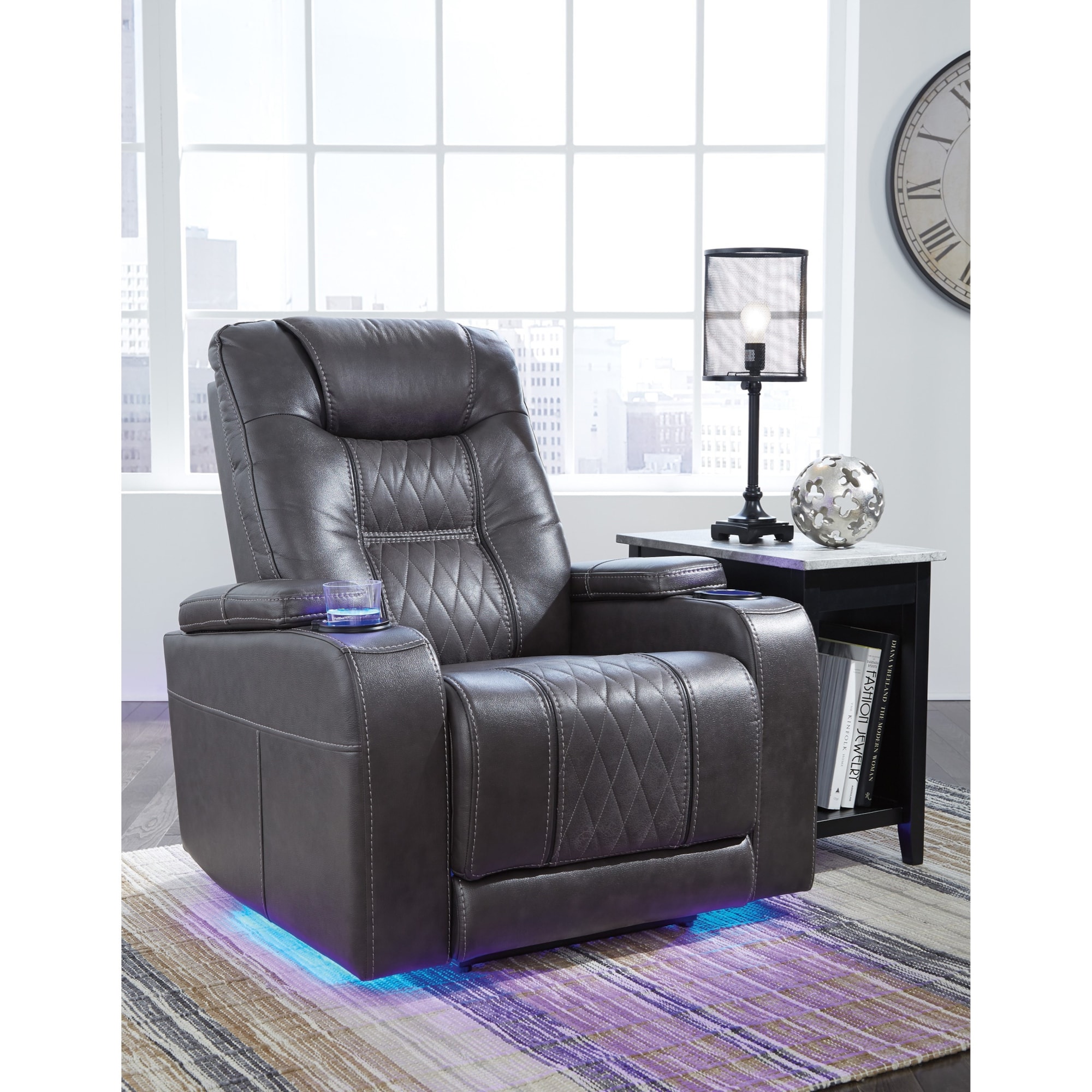Signature Design by Ashley Composer 2150613 Power Recliner with Power Headrest and BuiltIn