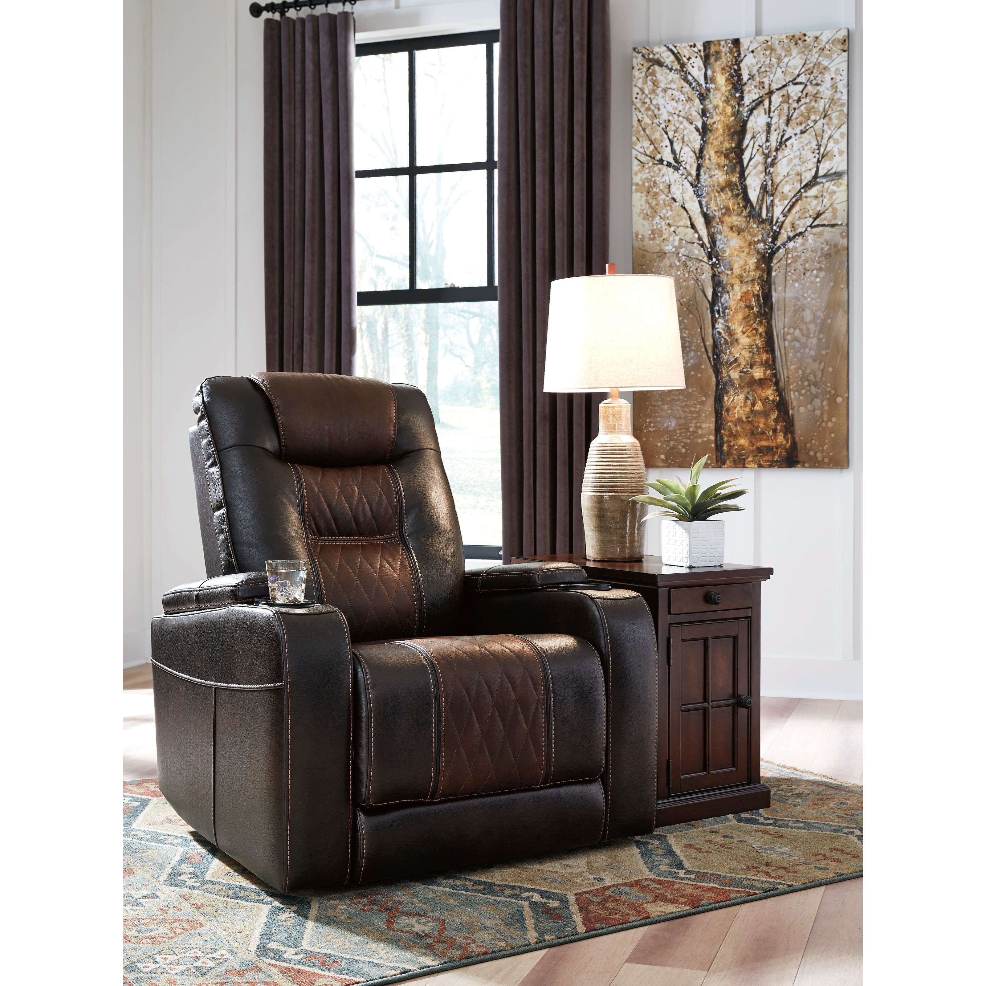 Ashley Composer 717225669 Power Recliner with Power Headrest and