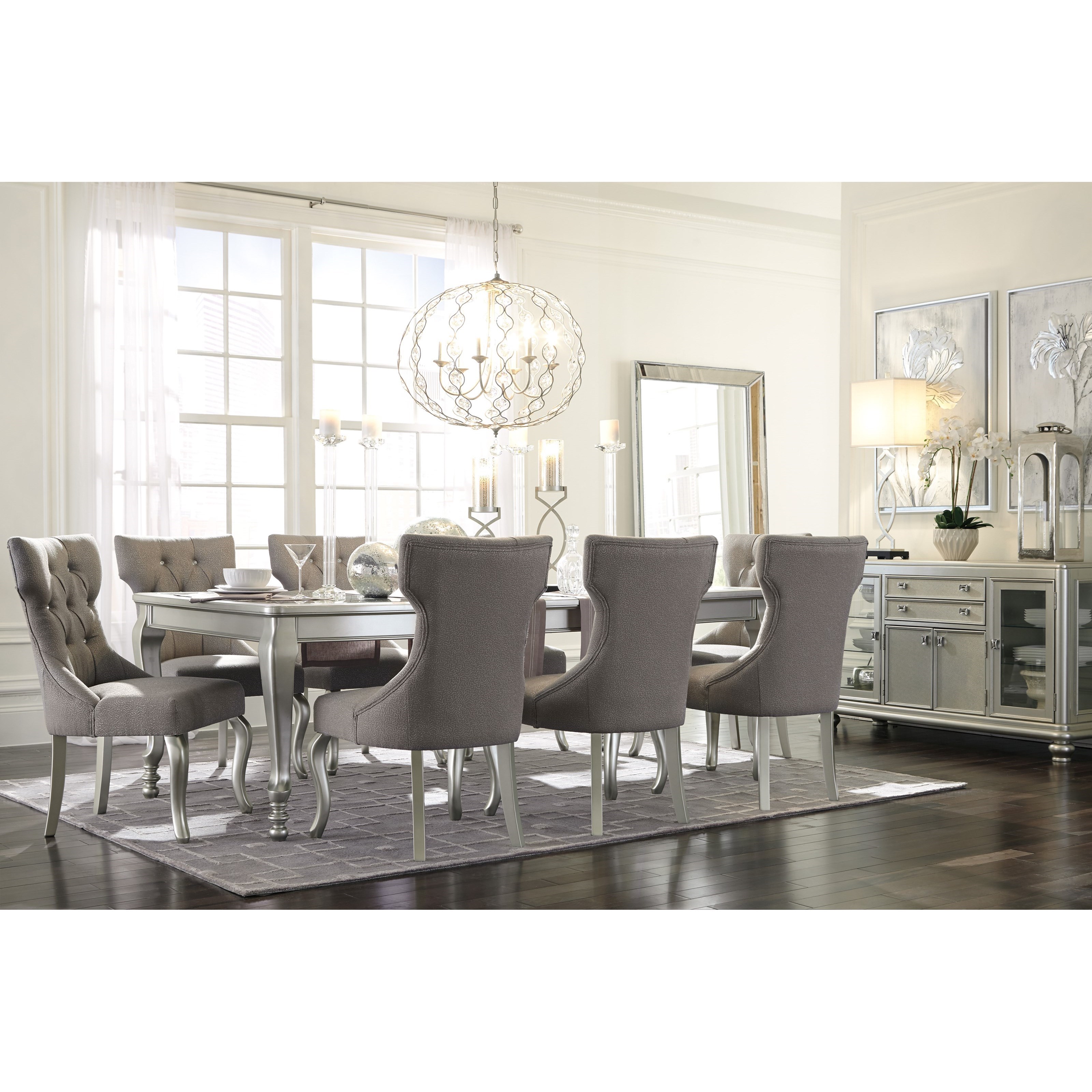 Coralayne silver dining room set shop