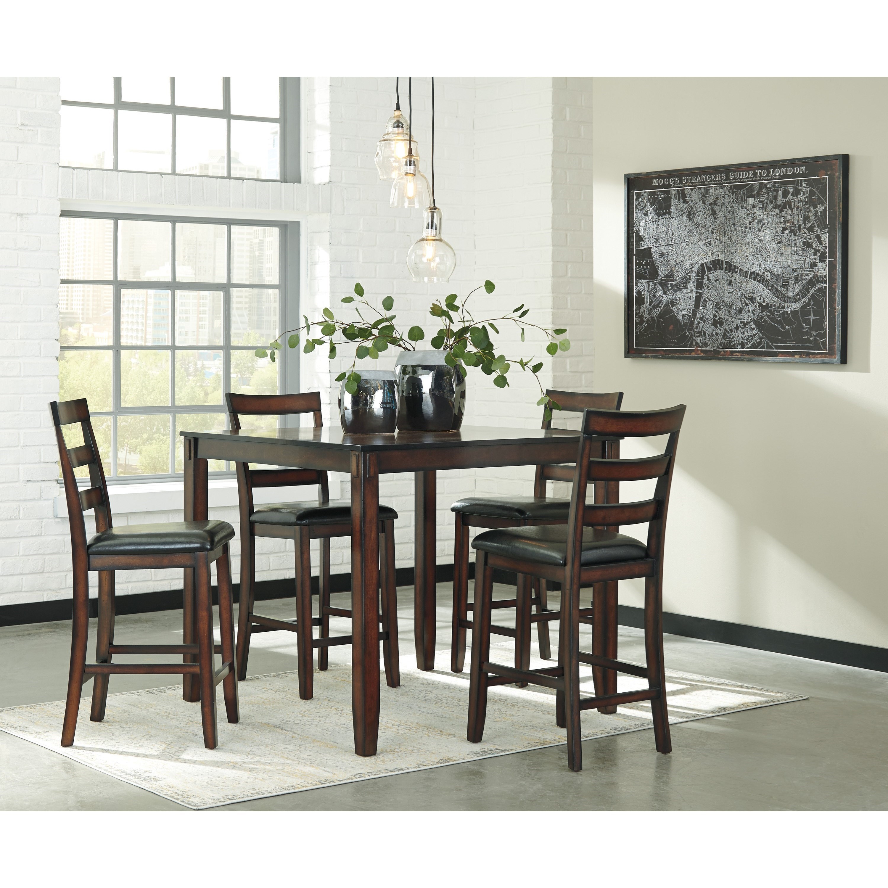 Signature Design by Ashley Coviar EF180 Burnished Brown 5 Piece
