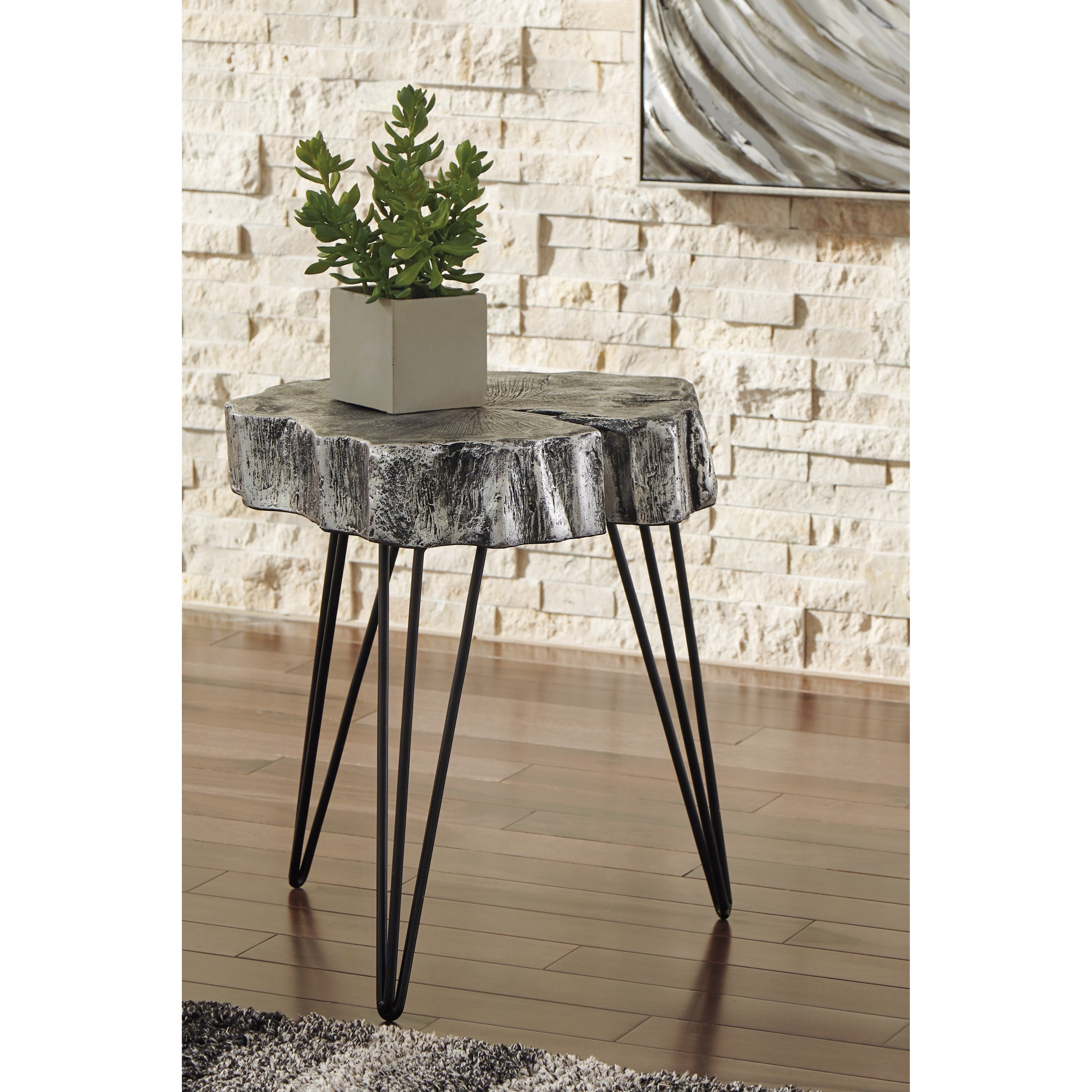 Antique silver outlet side table