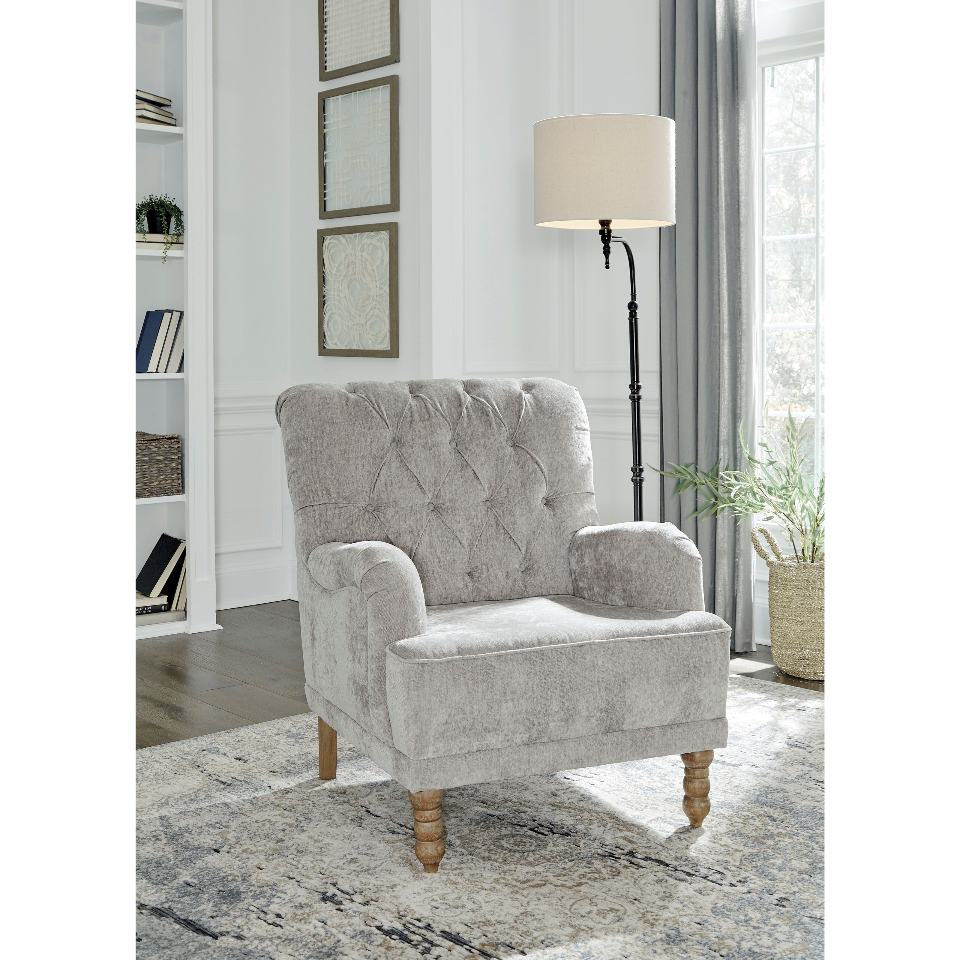 Signature Design by Ashley Dinara 174330046 Gray Accent Chair with
