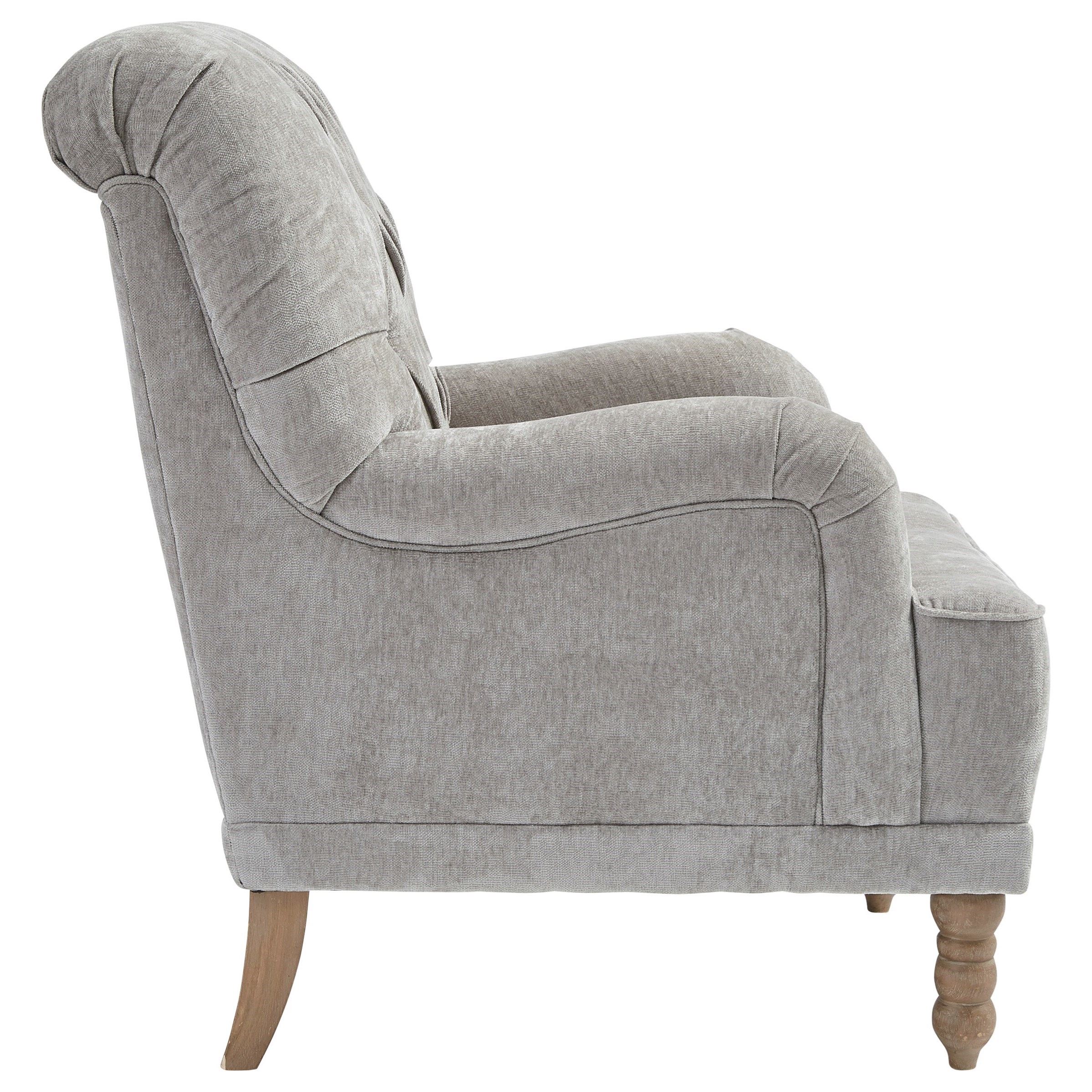 Ashley Furniture Signature Design Dinara A3000200 Gray Accent Chair with Diamond Tufted Back and English Arms Del Sol Furniture Uph Upholstered Chairs