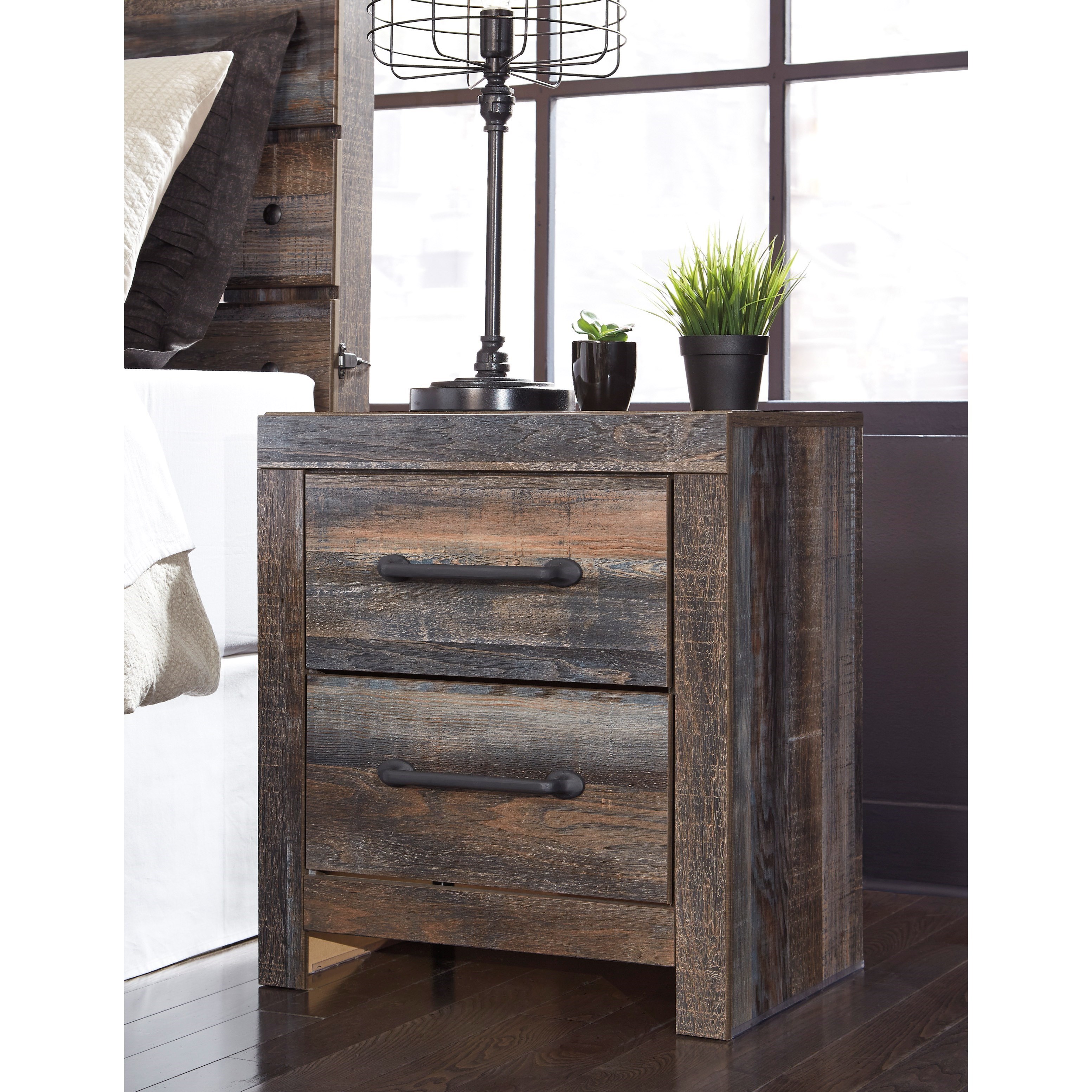 Rustic nightstand hot sale with usb port