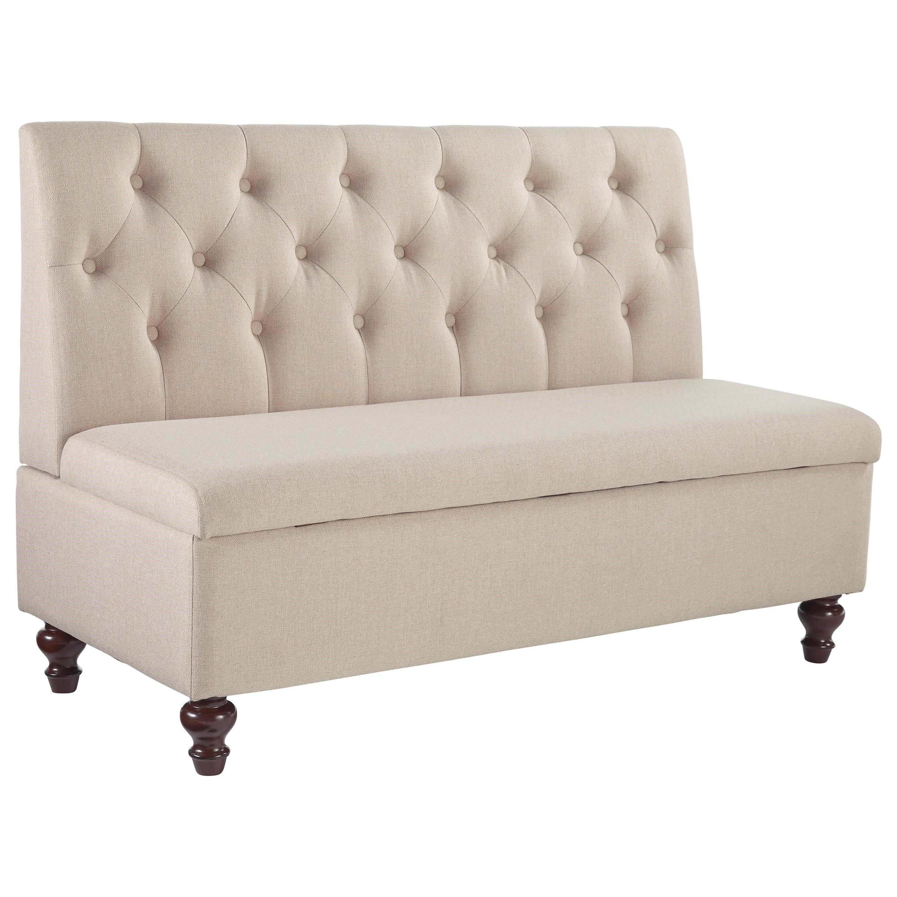 Upholstered storage hot sale bench with back