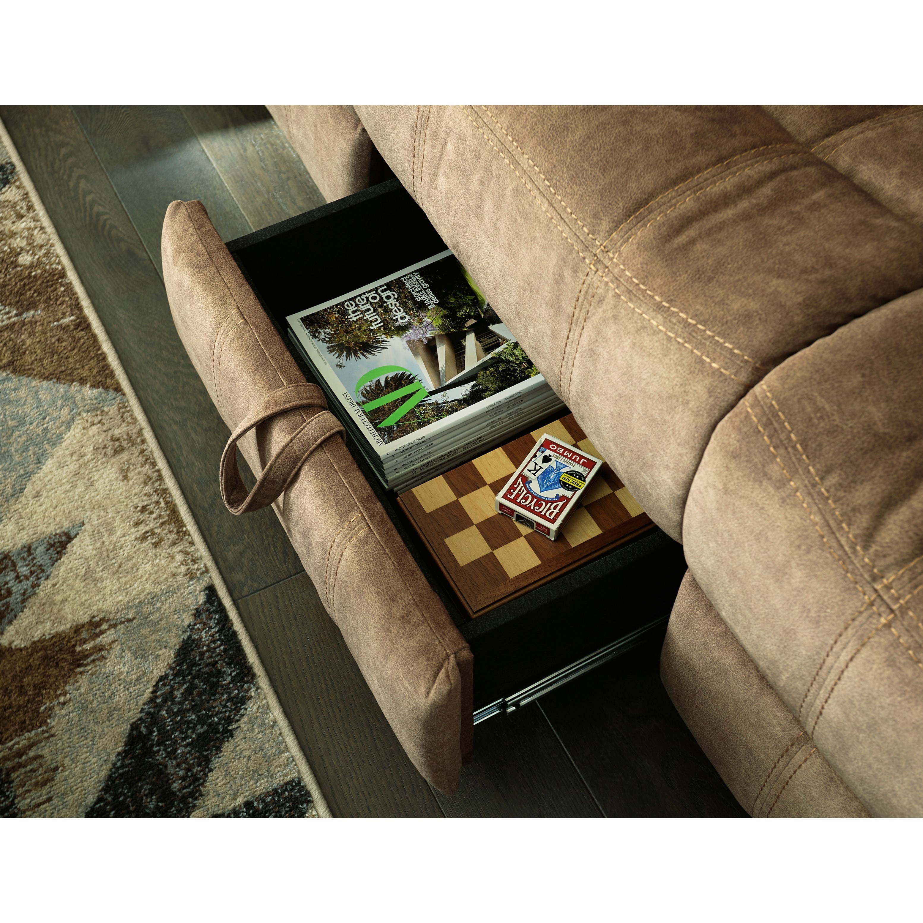 Couch with pull down table store