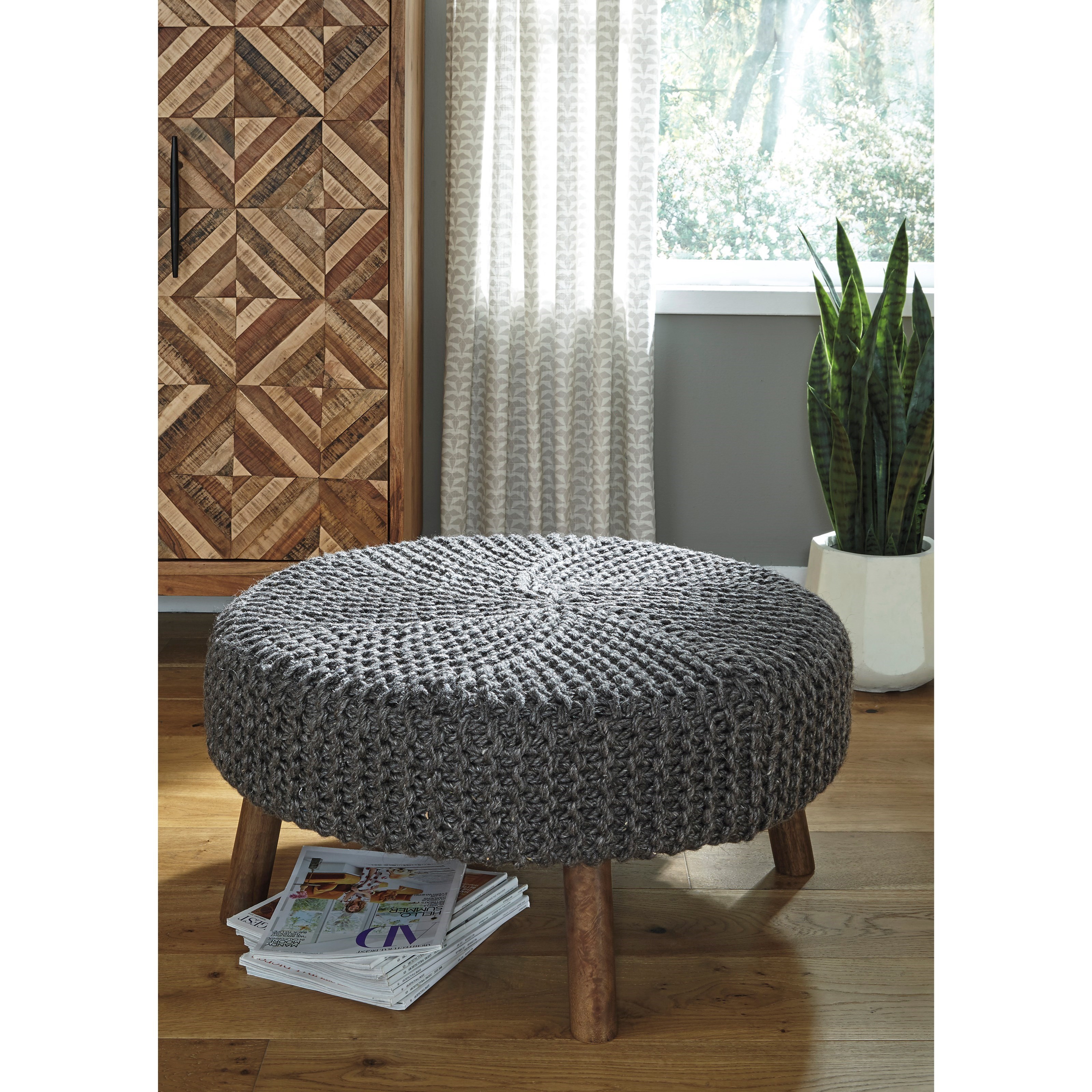 Oversized shop accent ottoman