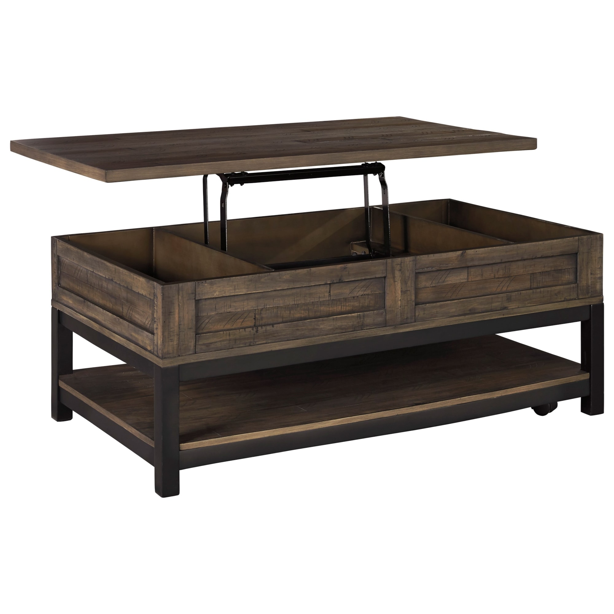 Signature Design by Ashley Johurst T4449 Rustic Rectangular Lift Top