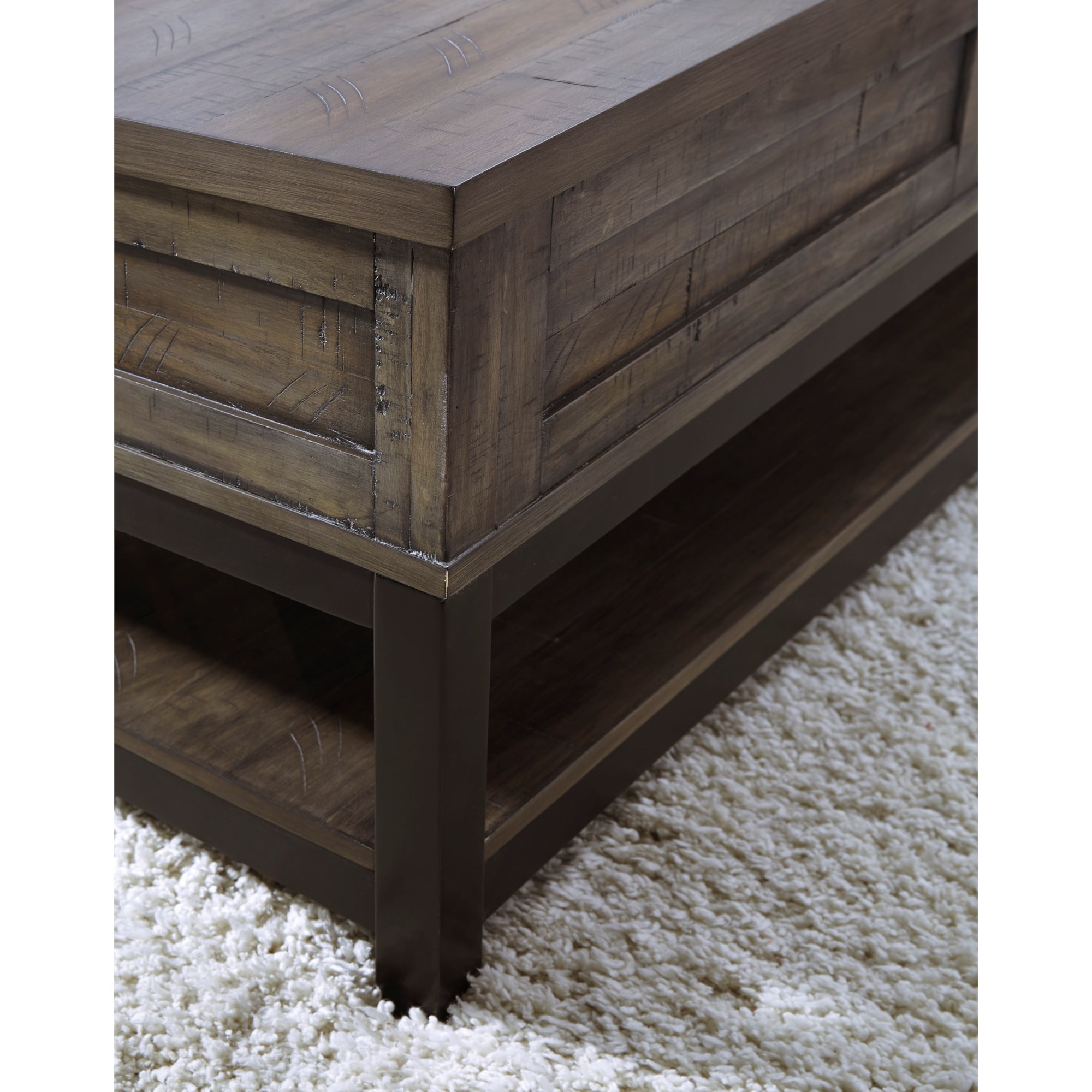 Signature Design by Ashley Johurst T4449 Rustic Rectangular Lift Top