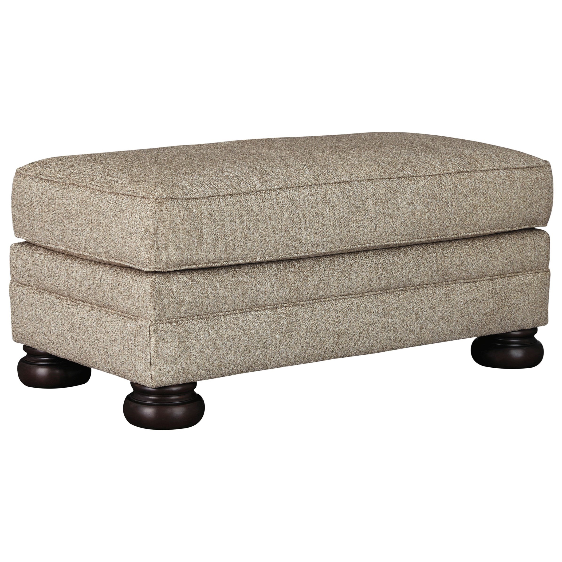 Ashley leather cocktail ottoman sales