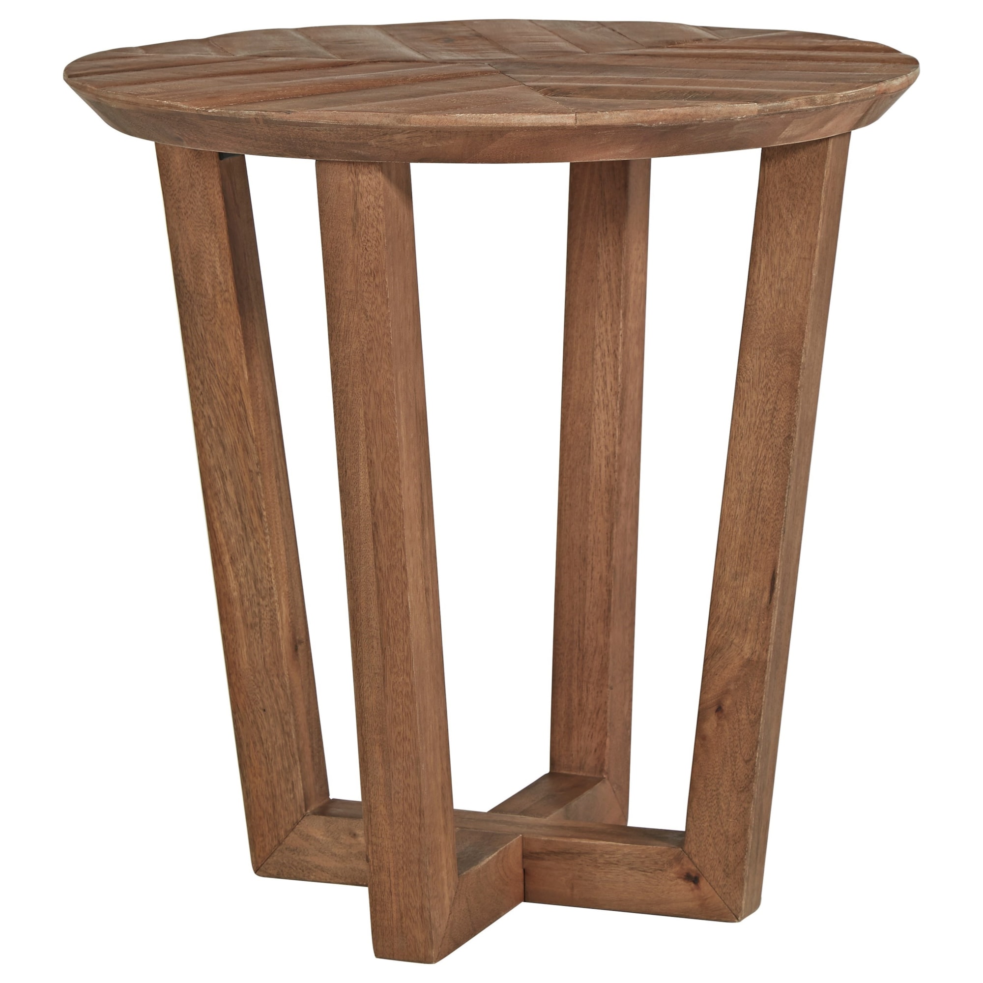 Signature Design by Ashley Kinnshee T8326 Solid Wood Round End Table