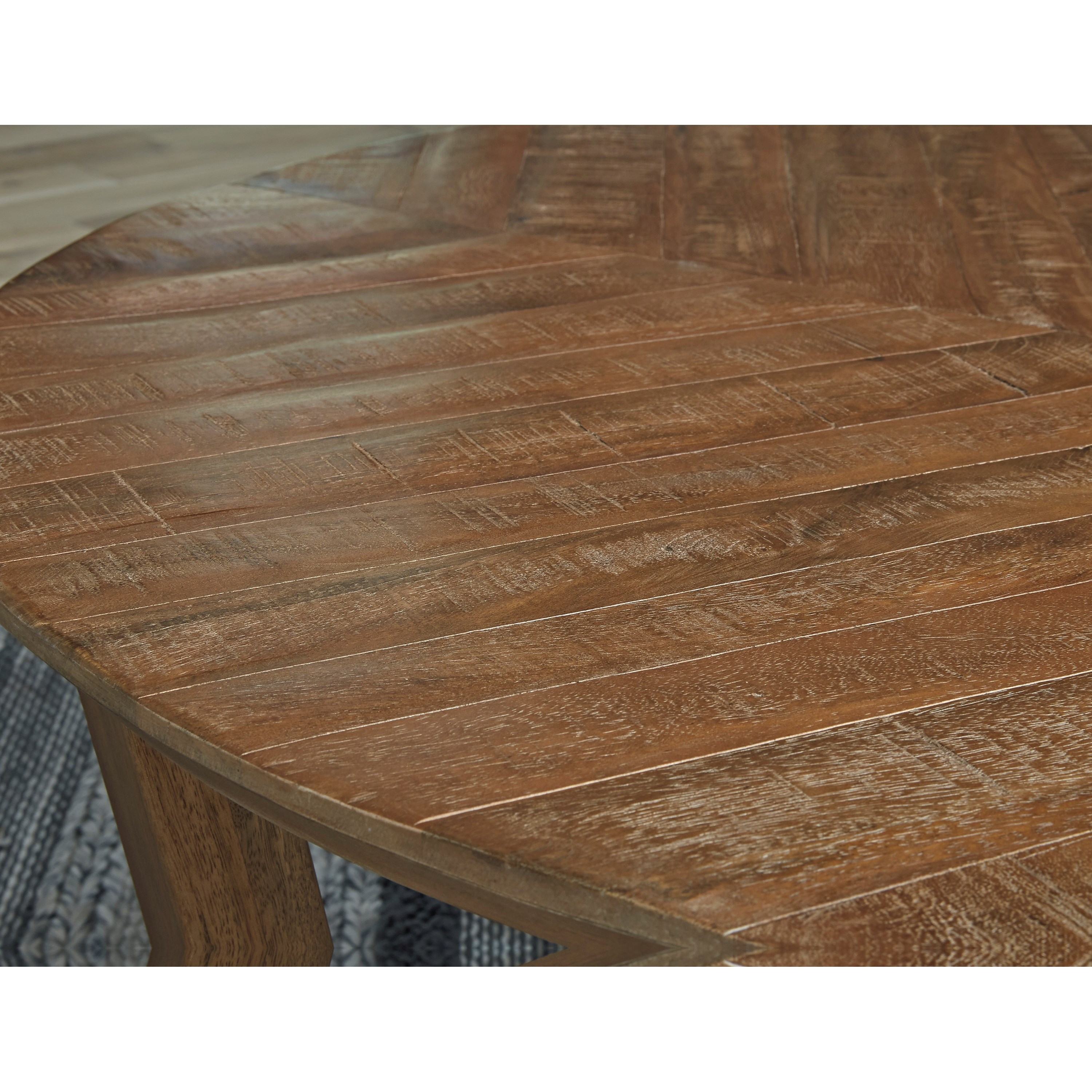 Signature Design by Ashley Kinnshee T832 8 Solid Wood Round Cocktail Table Sparks HomeStore Cocktail Coffee Tables