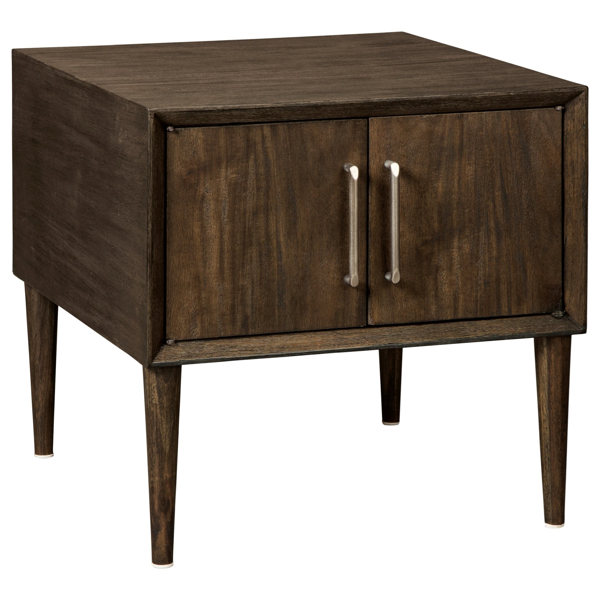 Ashley Furniture Signature Design Kisper T8022 MidCentury Modern Rectangular End Table with 2