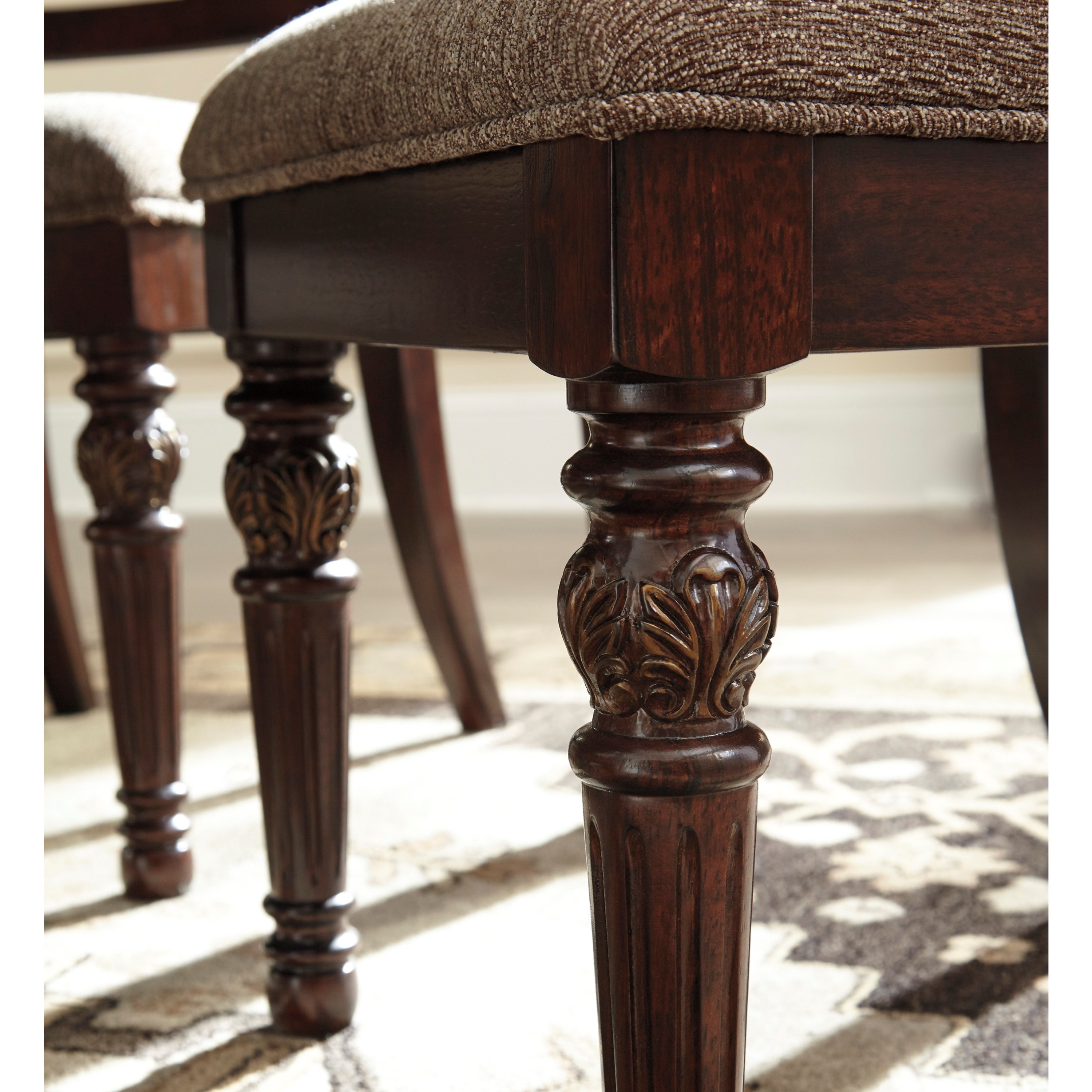 Ashley Furniture Signature Design Leahlyn D626 01 Traditional Dining Upholstered Side Chair Del Sol Furniture Dining Side Chairs