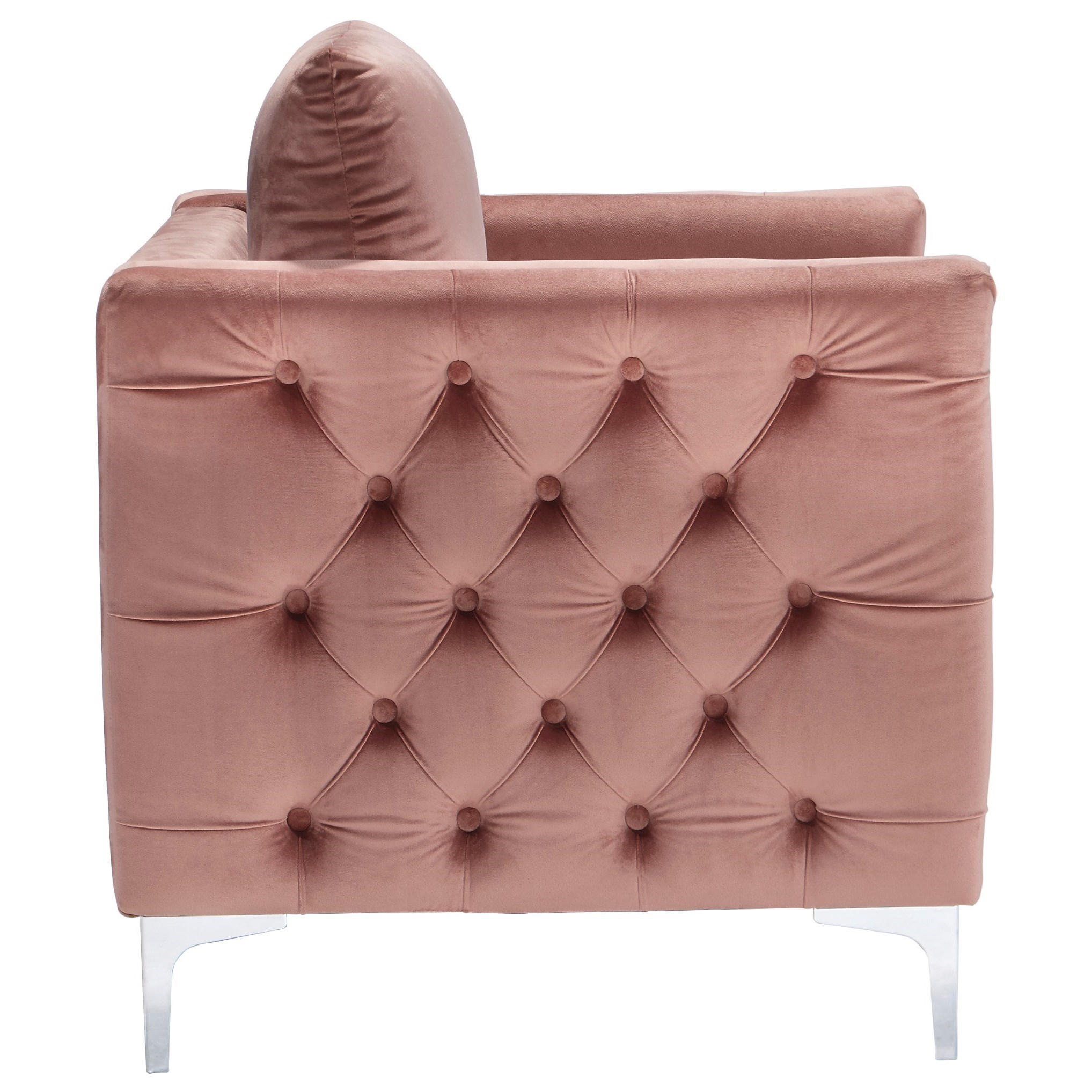 Pink leather accent chair sale