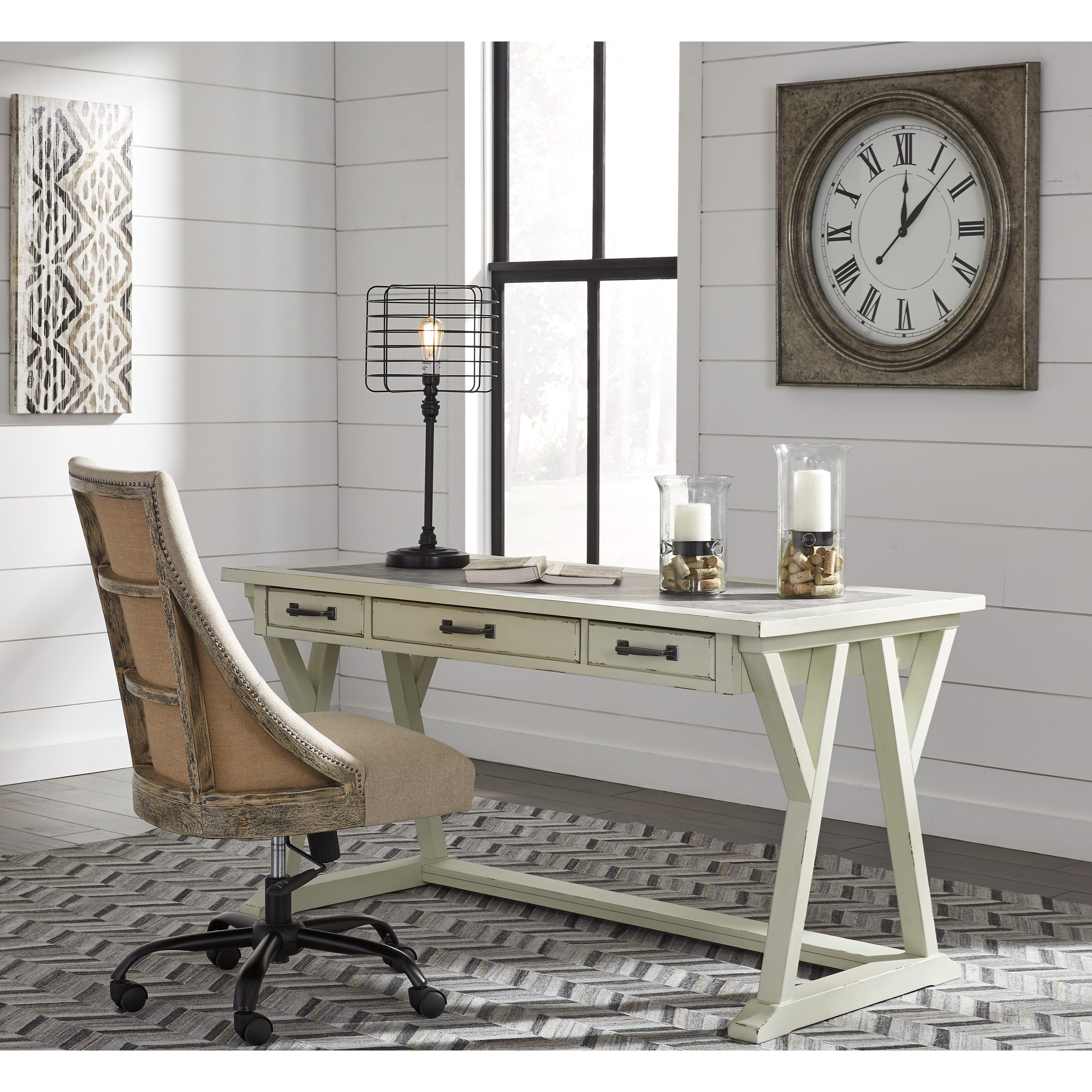 Ashley home office large leg desk hot sale