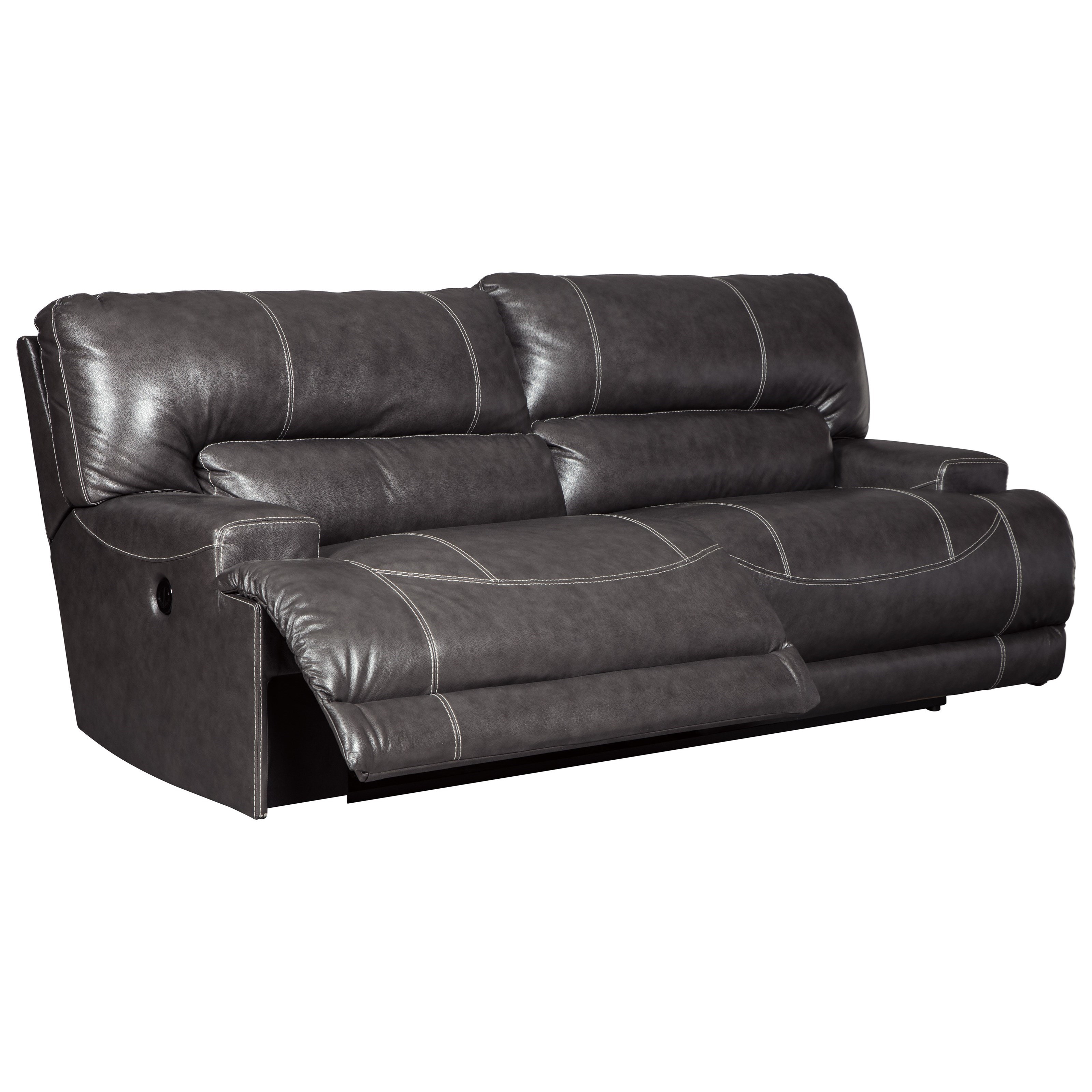 Signature Design by Ashley McCaskill U60900 81 Contemporary Leather Match 2 Seat Reclining Sofa Furniture and ApplianceMart Uph Stationary Sofas