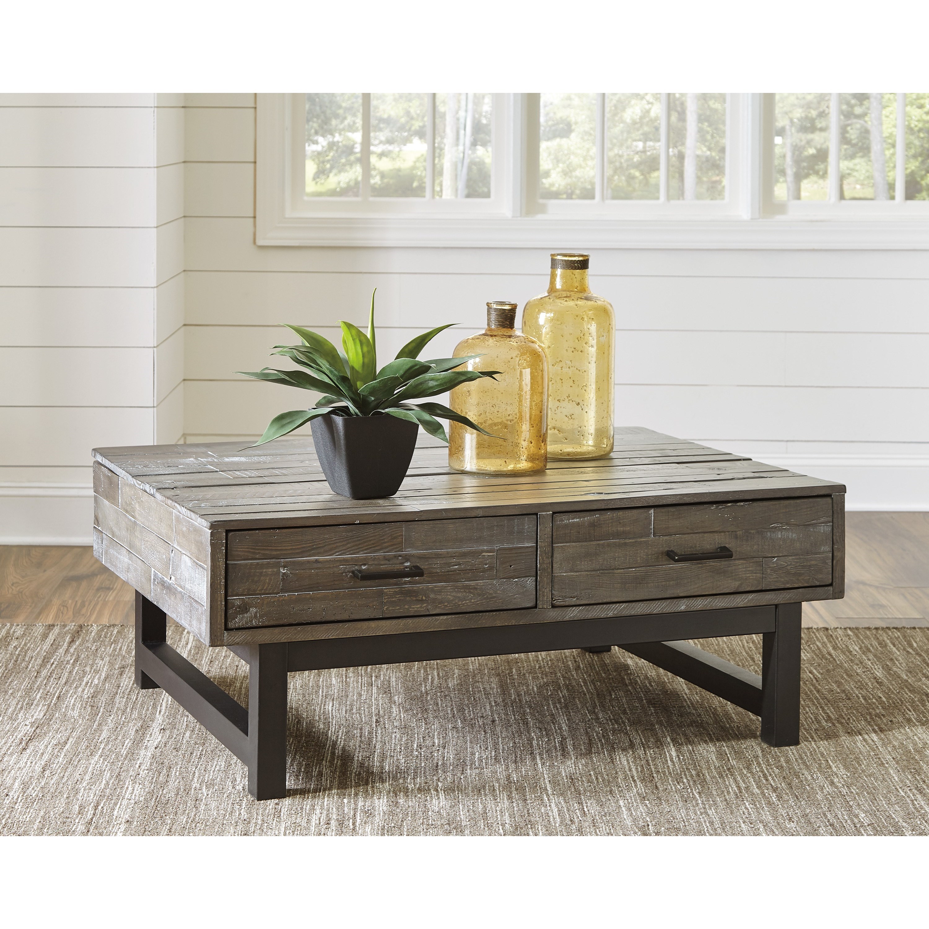 Ashley furniture industrial coffee outlet table