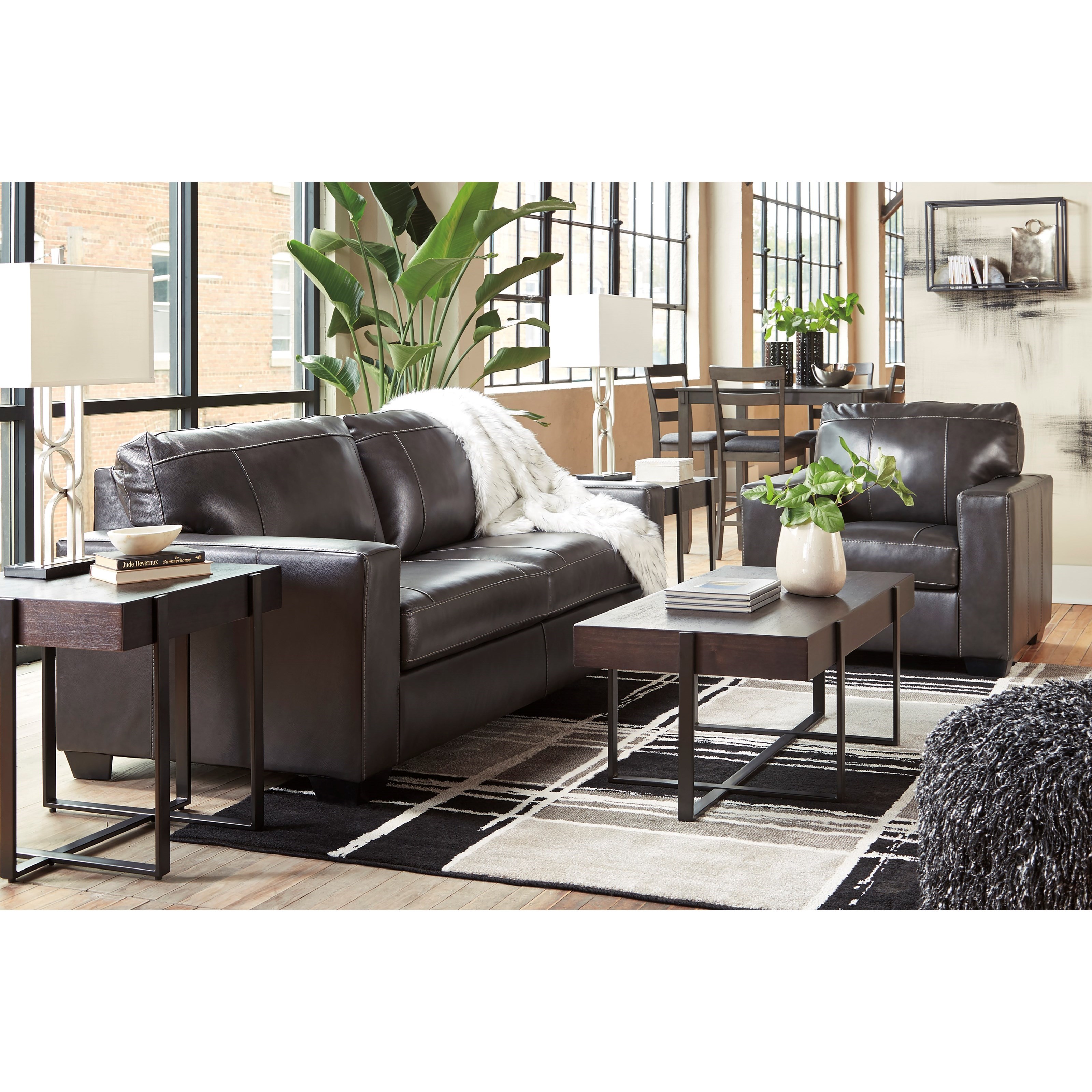 Leather store match sofa