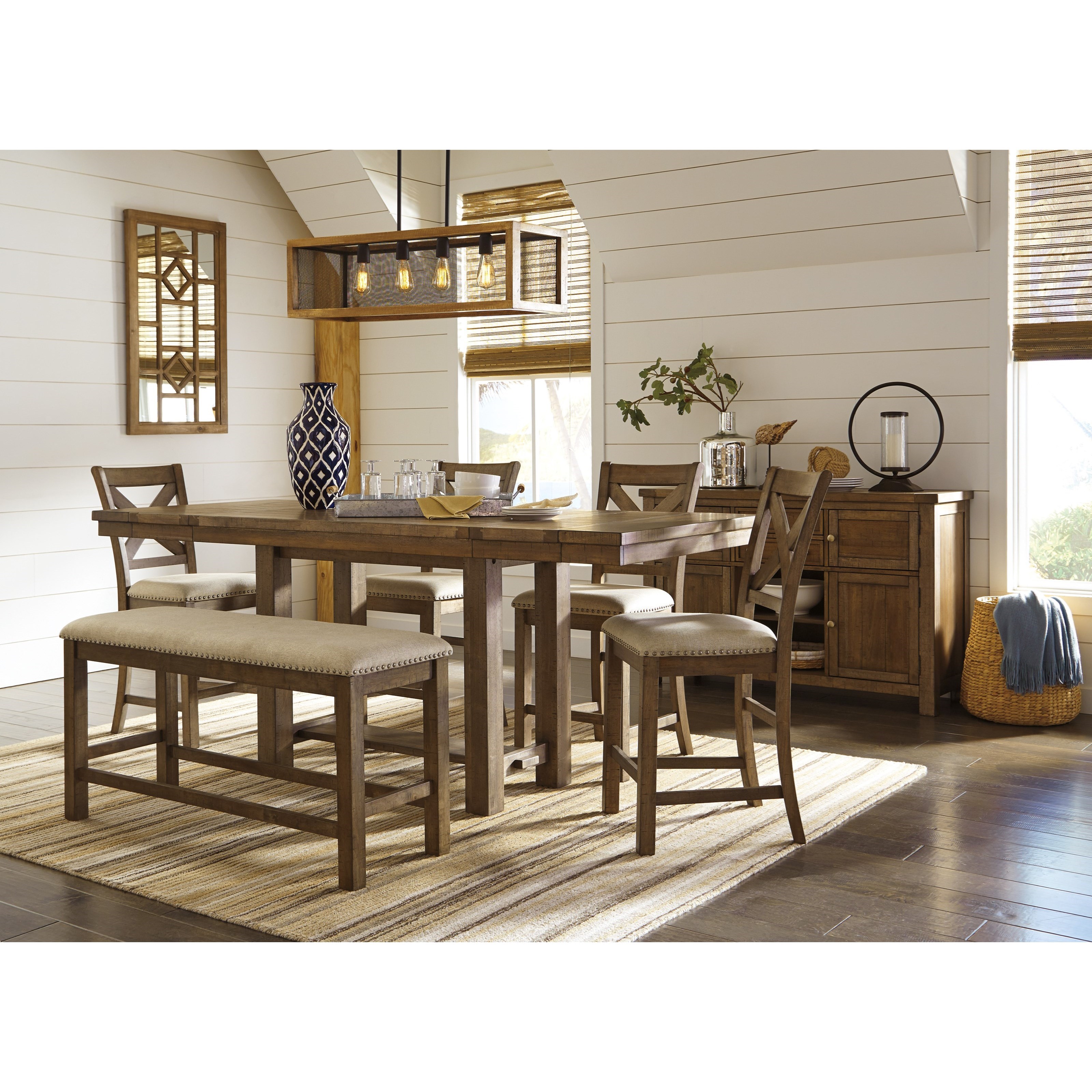 Moriville counter height clearance dining extension table