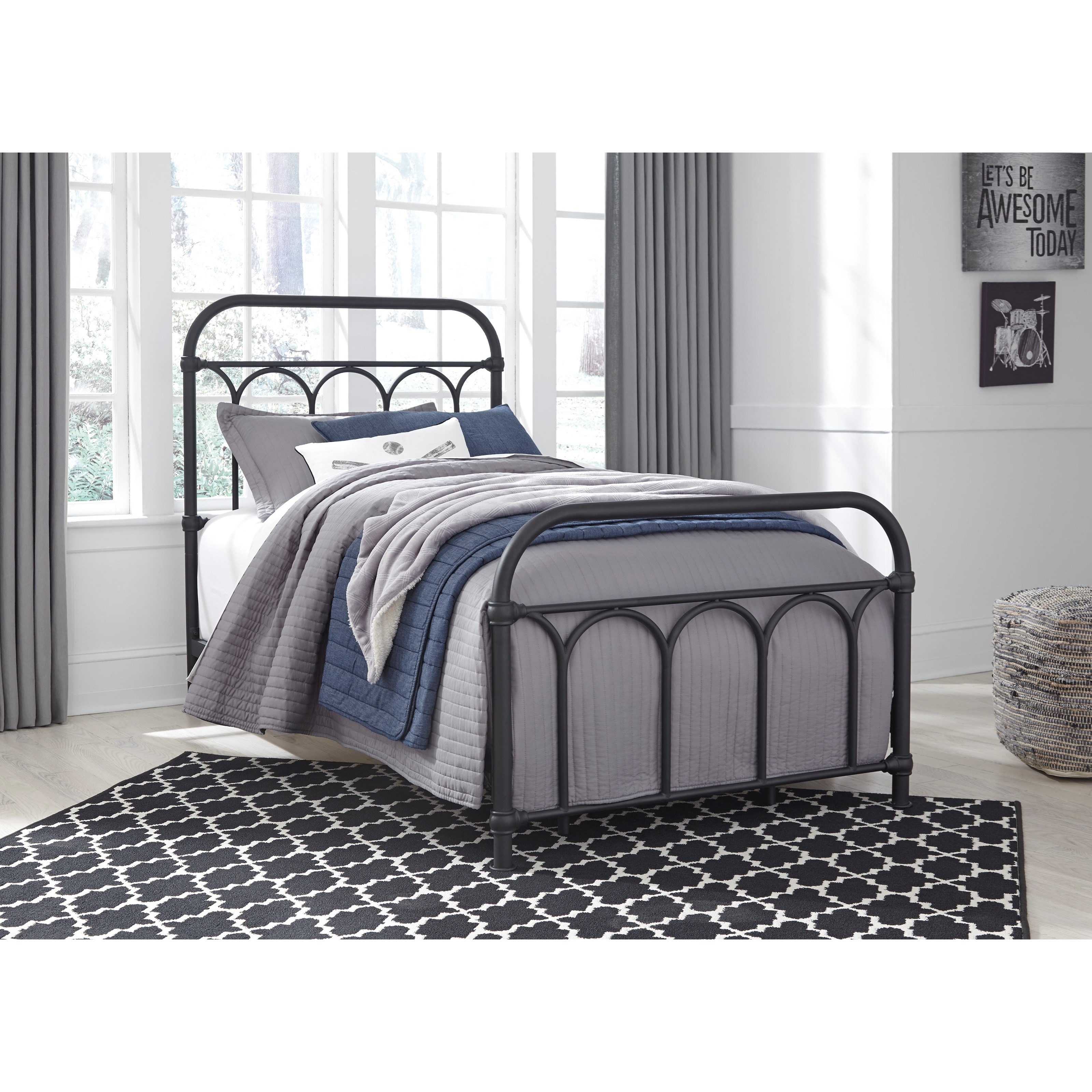 Nashburg Metal Twin Bed