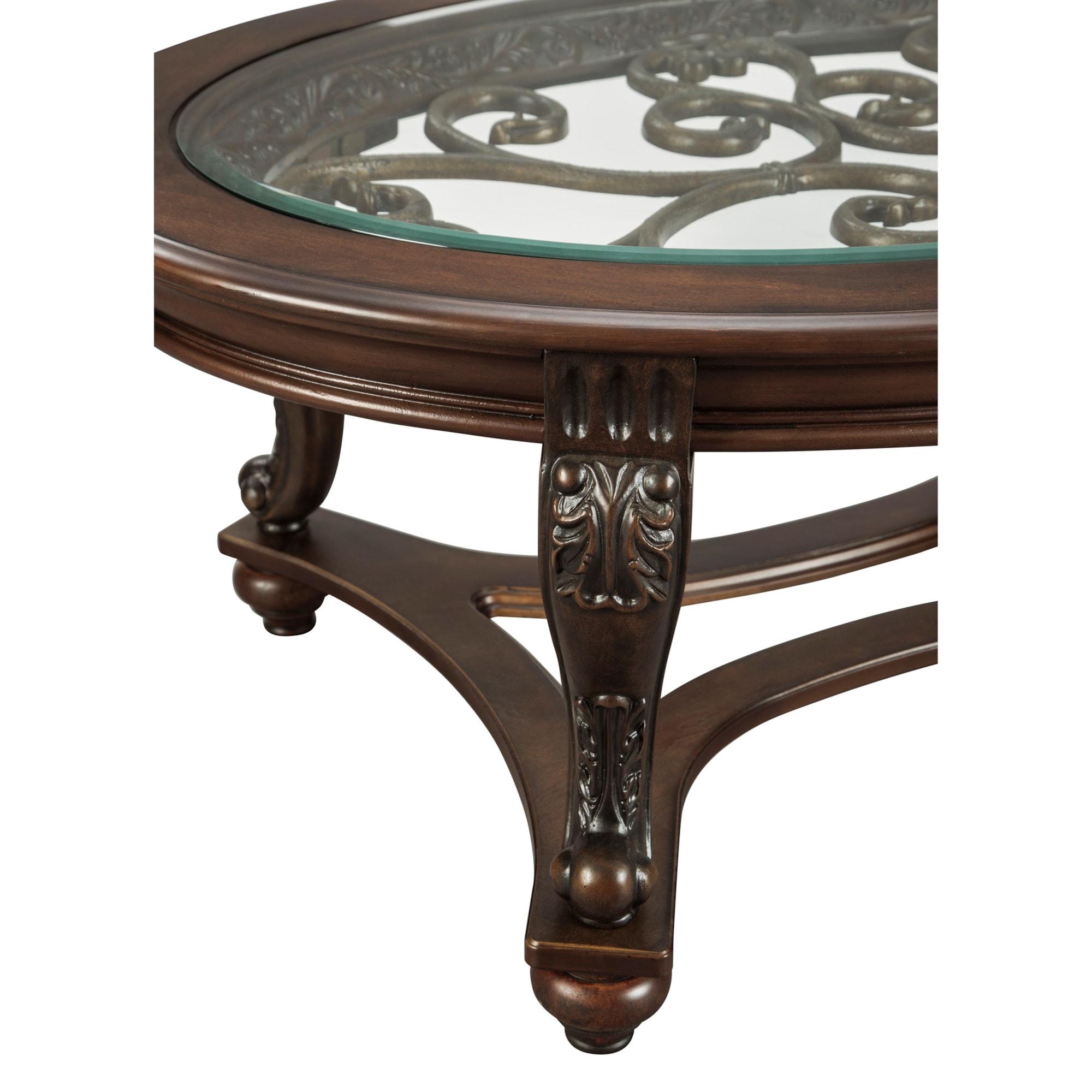 Signature Design by Ashley Norcastle FR77 Oval Cocktail Table With