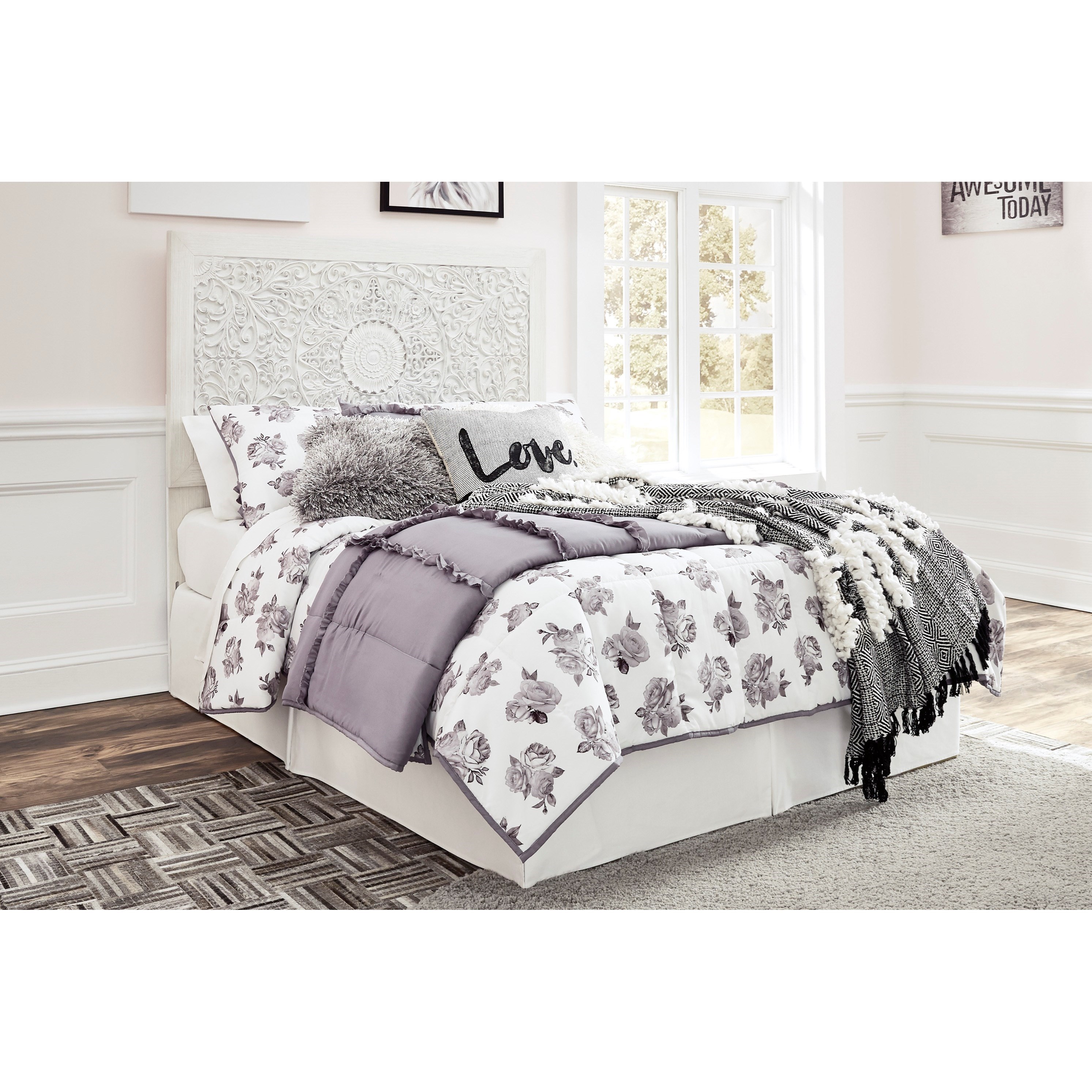 Carved on sale medallion headboard