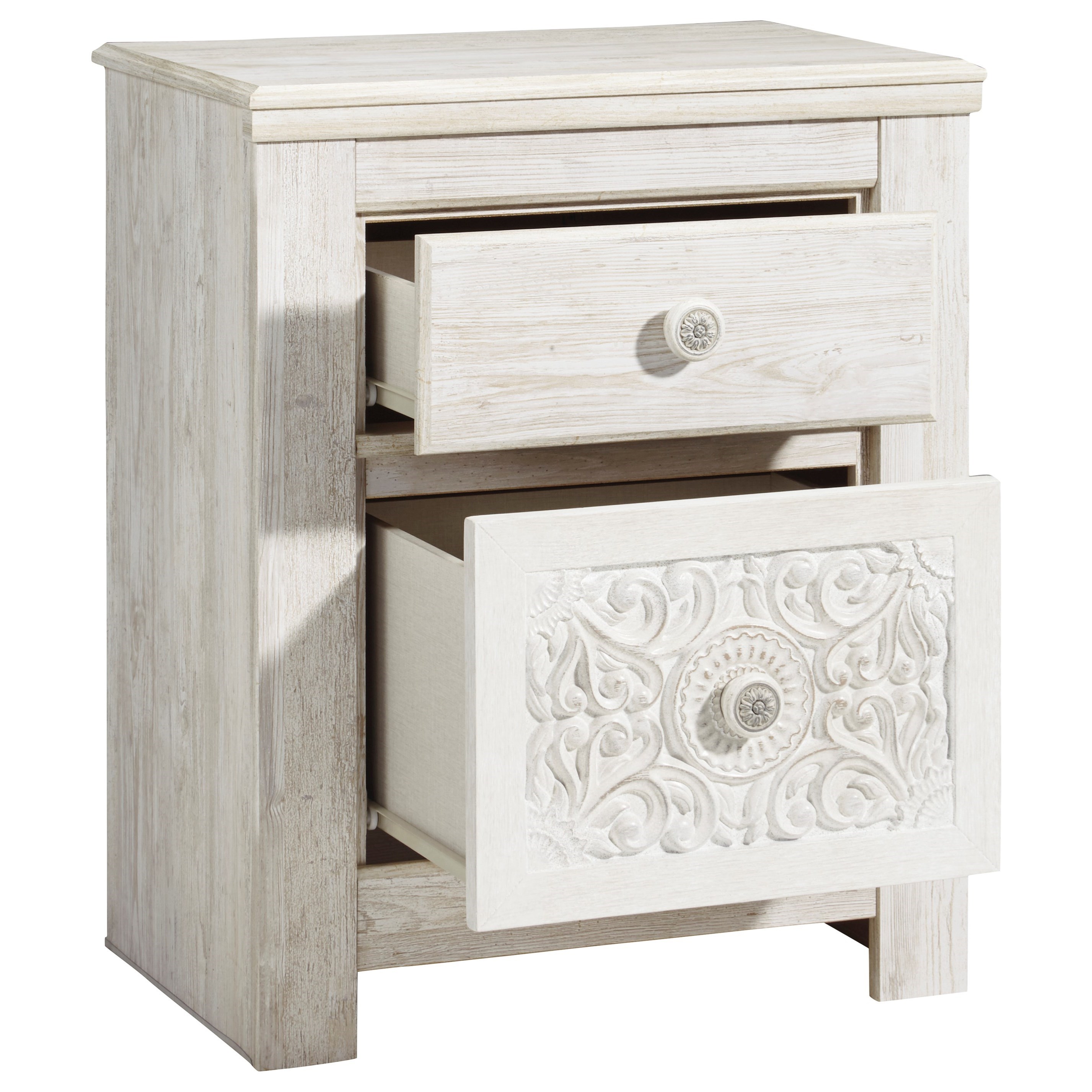 Paxberry nightstand black discount
