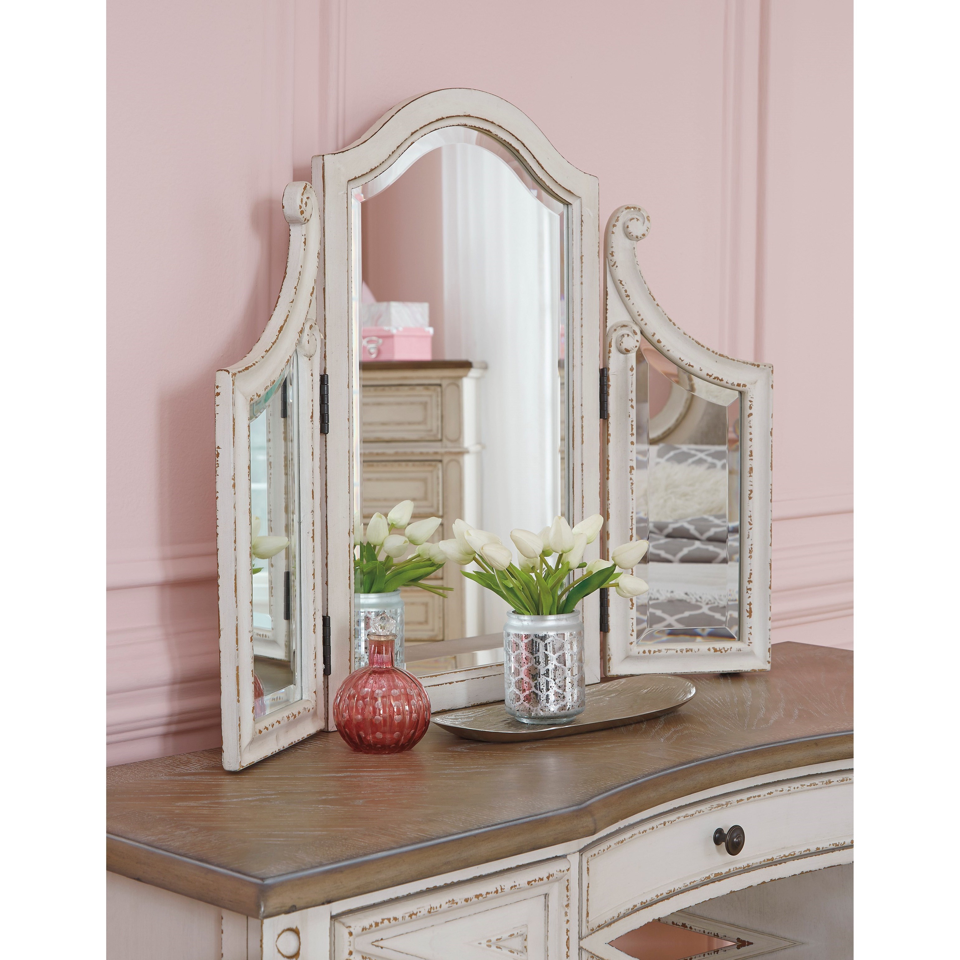 Realyn Vanity Mirror Stool