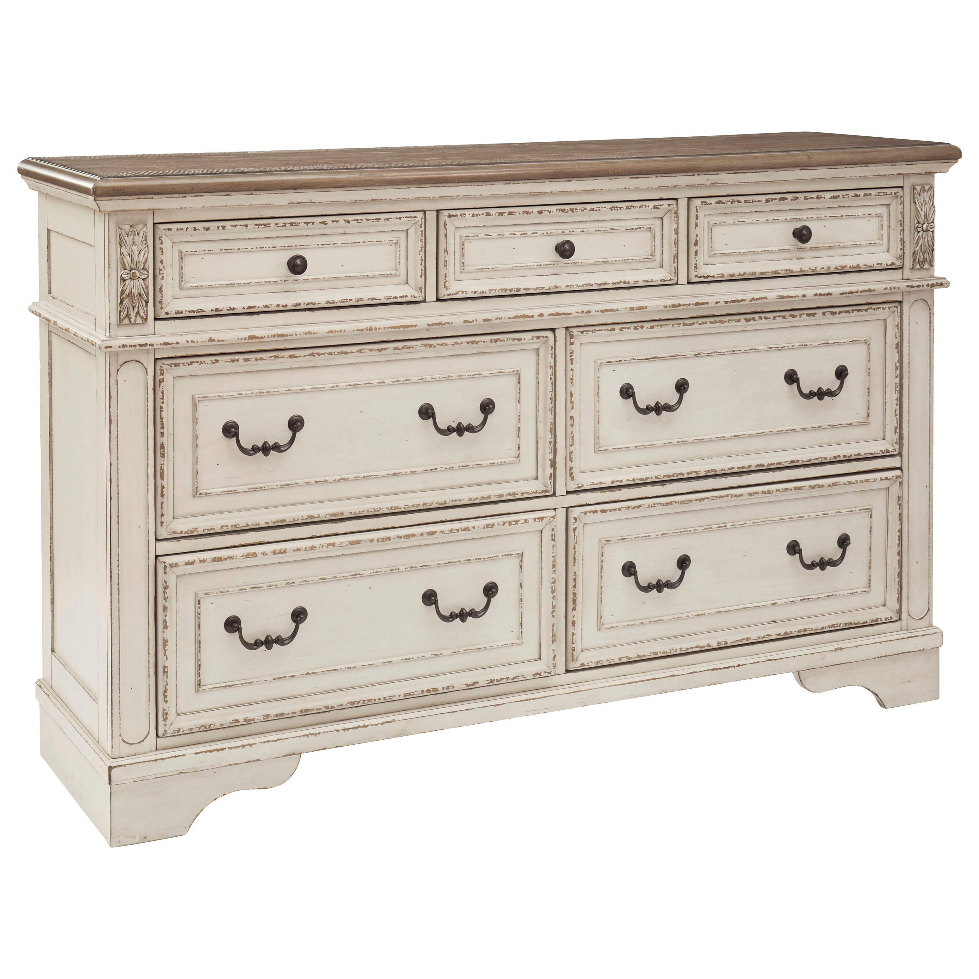 Ashley Furniture Signature Design Realyn B743 31 Two Tone 7 Drawer Dresser Del Sol Furniture Dressers