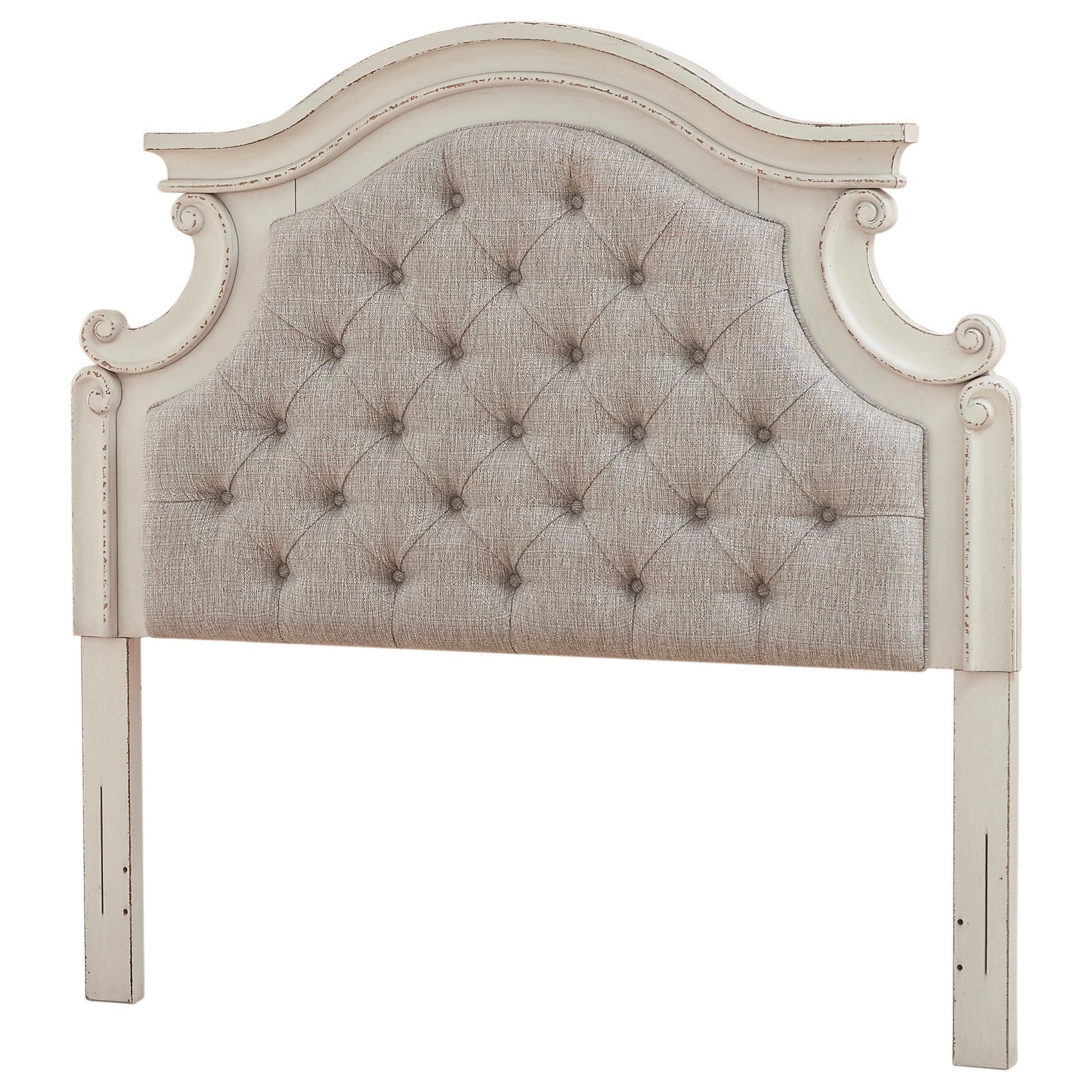 Realyn upholstered outlet panel bed