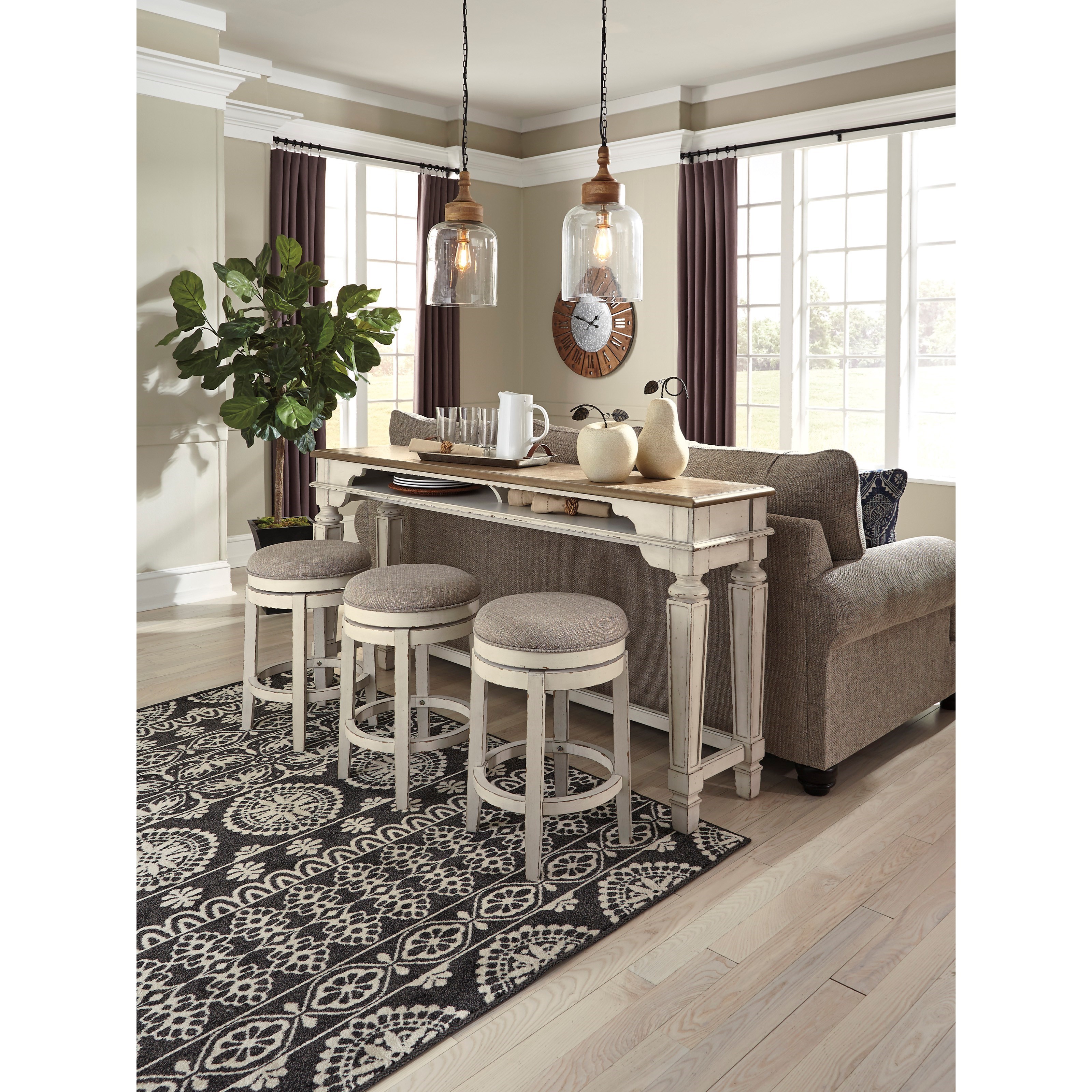 Signature Design by Ashley Realyn D743 52 Two Tone Long Counter