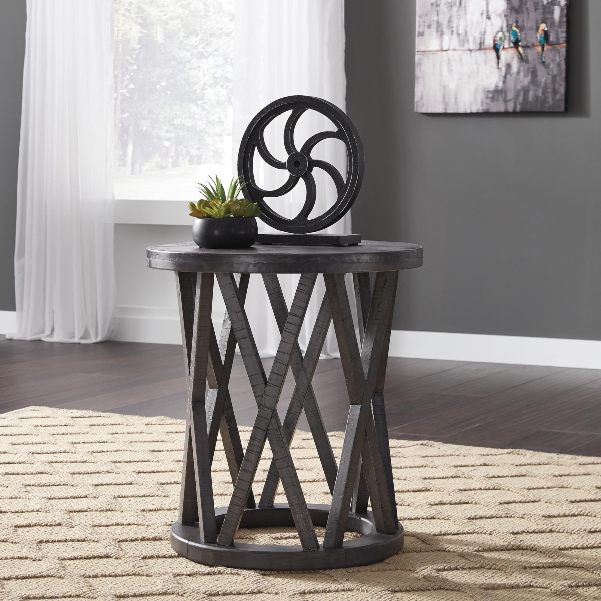 Signature Design by Ashley Sharzane T7116 Round End Table with